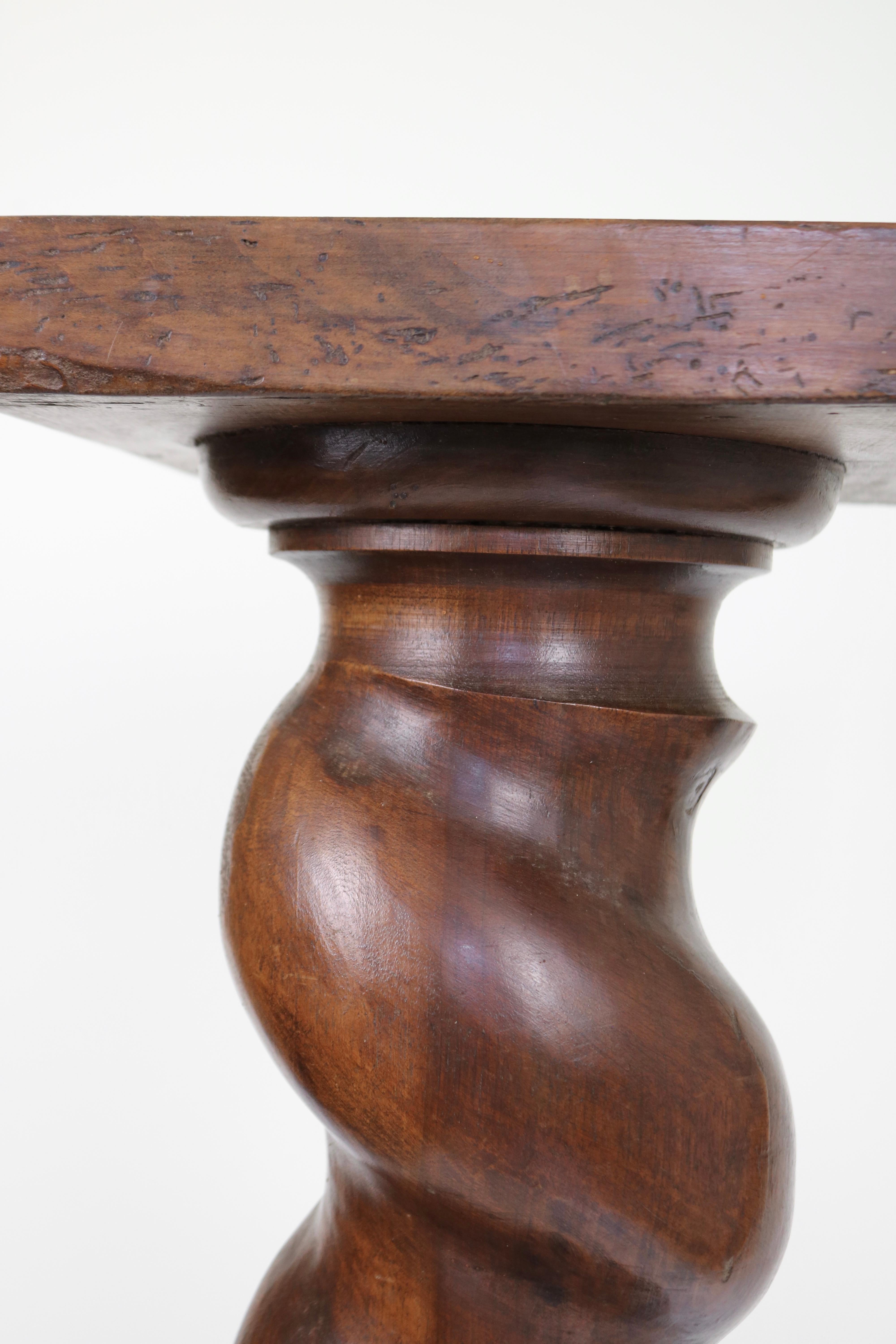 19th Century French Walnut Pedestal For Sale 2