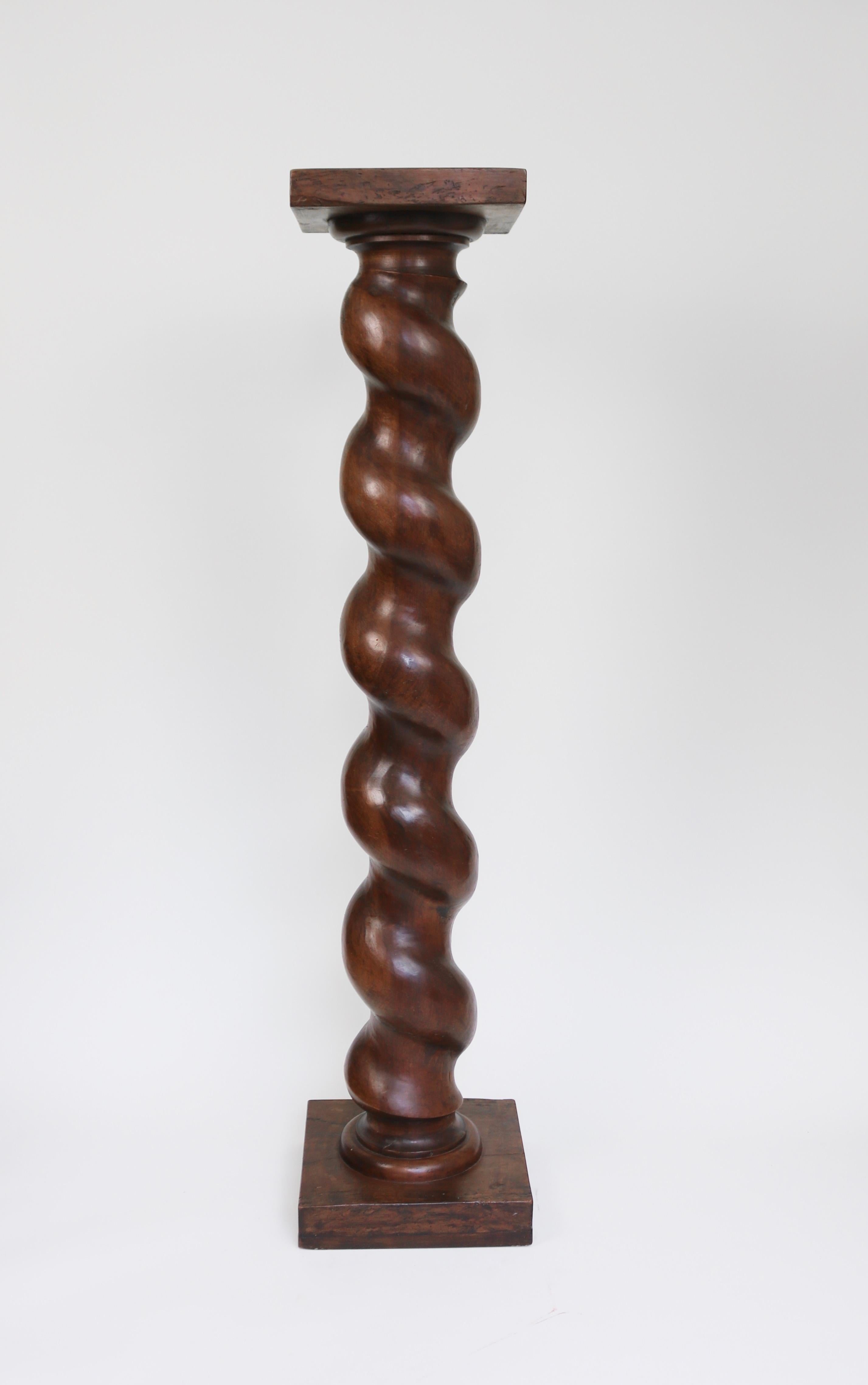 19th Century French Walnut Pedestal For Sale 4
