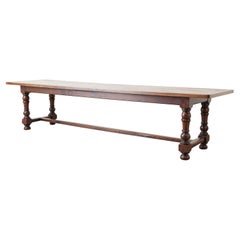 19th Century French Walnut Refectory Dining Table