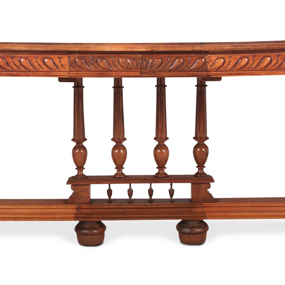 A solid carved walnut French Henri II or Renaissance Revival style dining table with provenance from Villa La Pausa. 

Villa La Pausa is a large detached villa in Roquebrune-CAP-Martin, in the Alpes-Maritimes department of France. It was designed