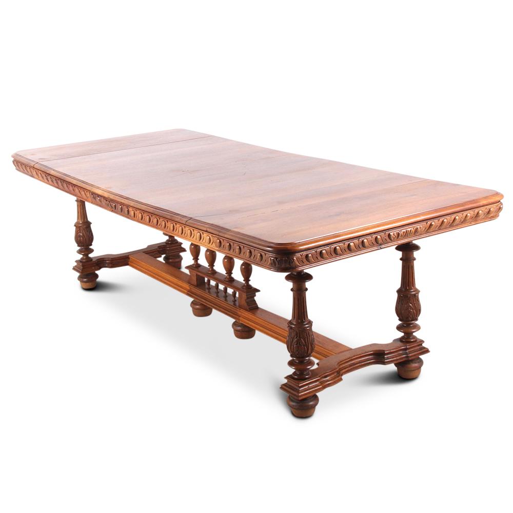 19th Century French Walnut Renaissance Revival Dining Table from Chanel Villa 3
