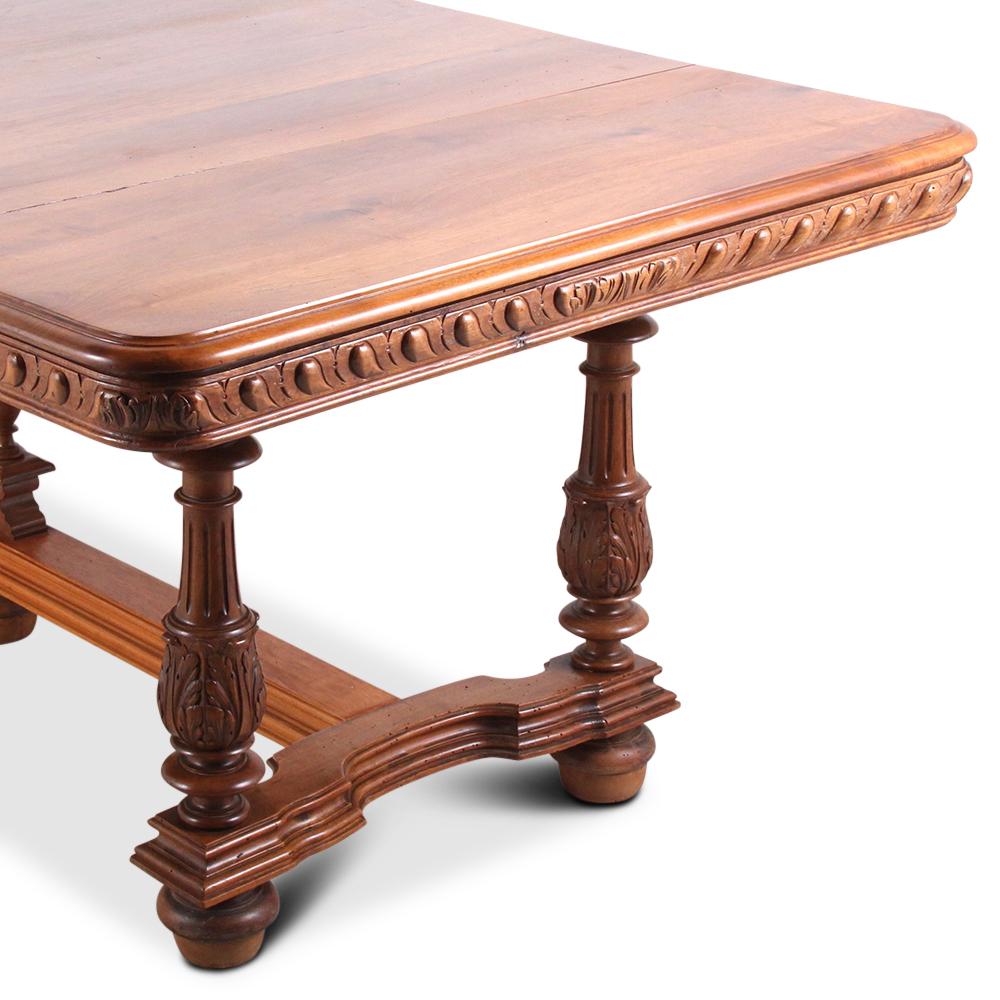 19th Century French Walnut Renaissance Revival Dining Table from Chanel Villa 4