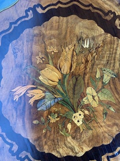 19th Century, French Walnut, Rosewood and Marquetry Inlaid Occasional Table