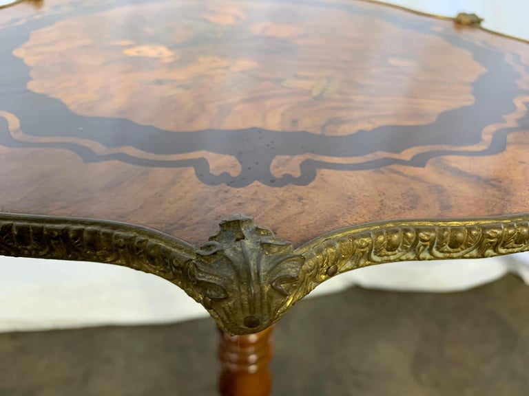 19th Century, French Walnut, Rosewood and Marquetry Inlaid Occasional