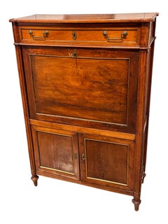 19th Century French Walnut Secrétaire Abattant