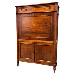 19th Century French Walnut Secrétaire Abattant