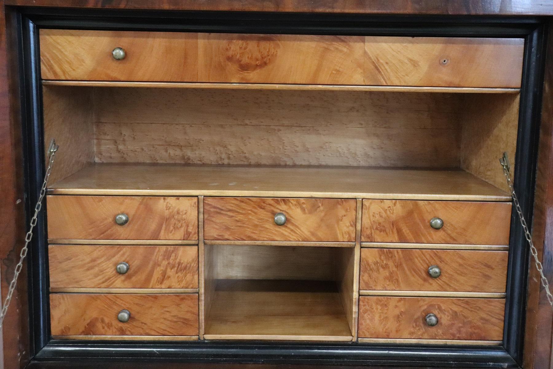 19th Century French Walnut Secretaire with Internal Secret 7