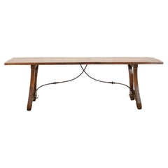 19th Century French Walnut Serving Table