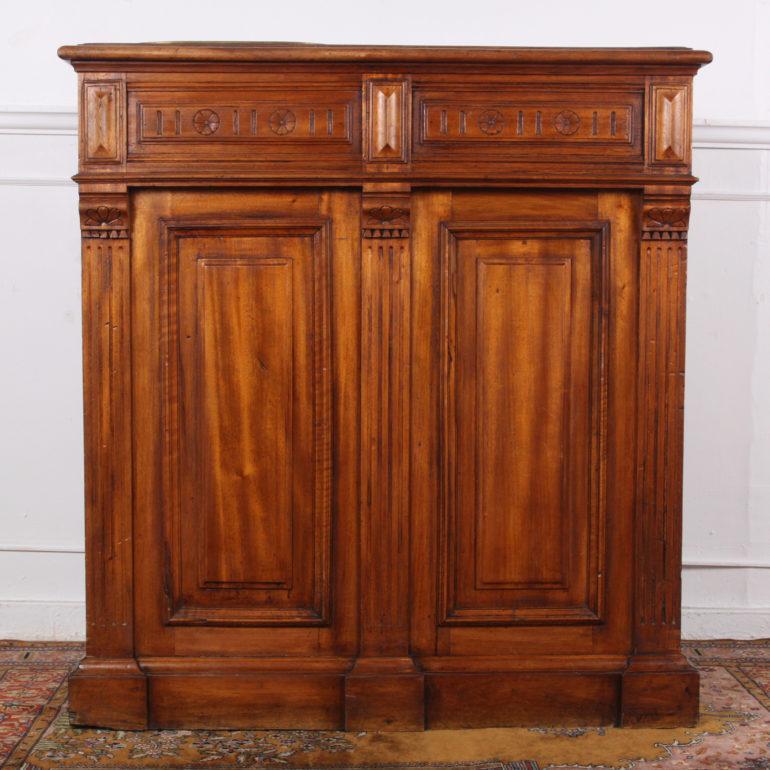 Victorian 19th Century French Walnut Shop Counter