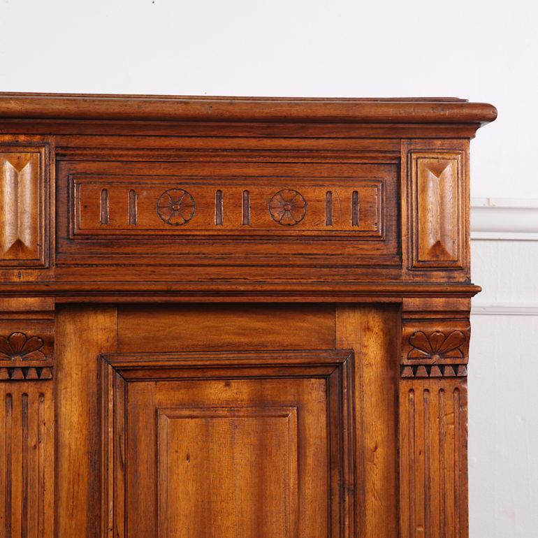 Carved 19th Century French Walnut Shop Counter