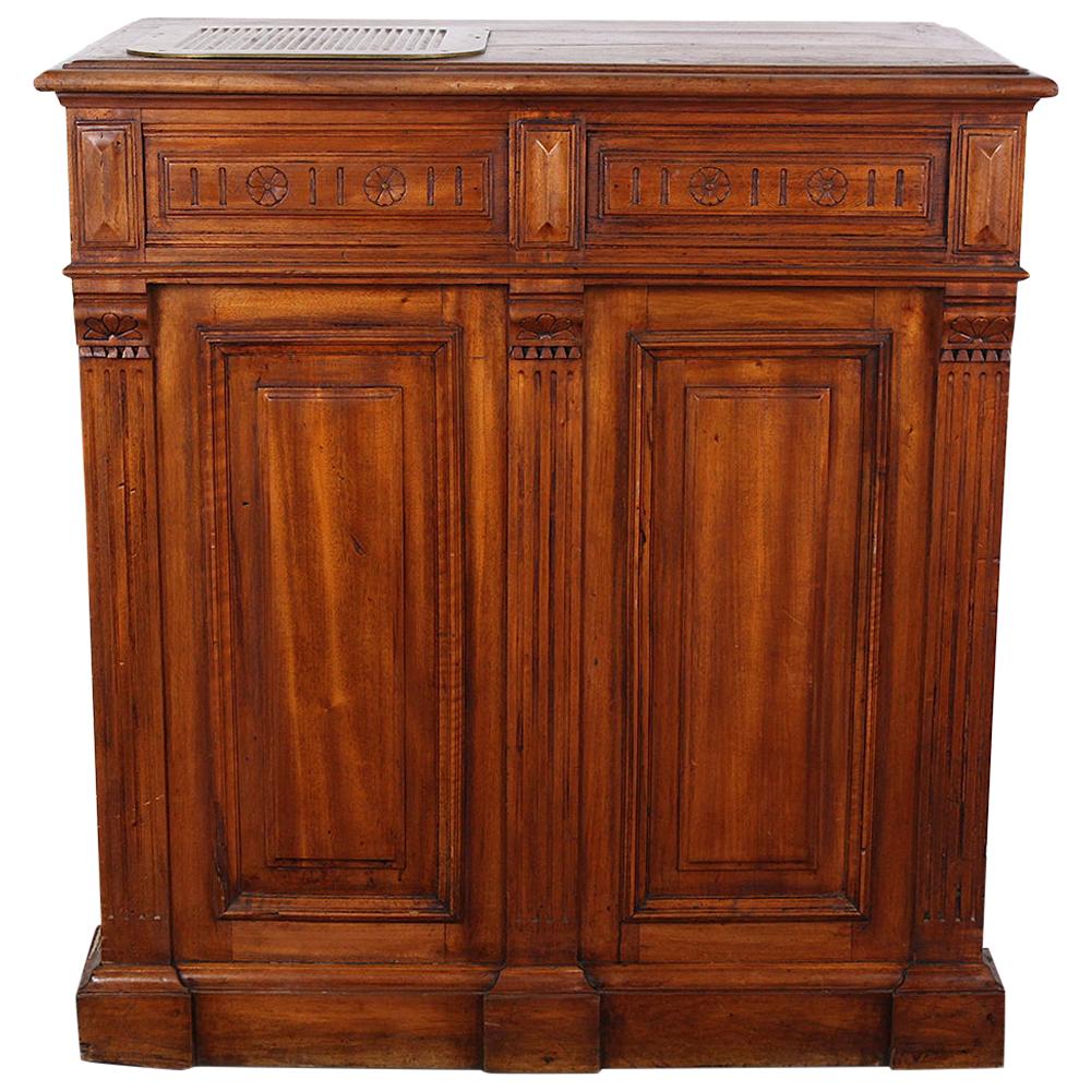 19th Century French Walnut Shop Counter