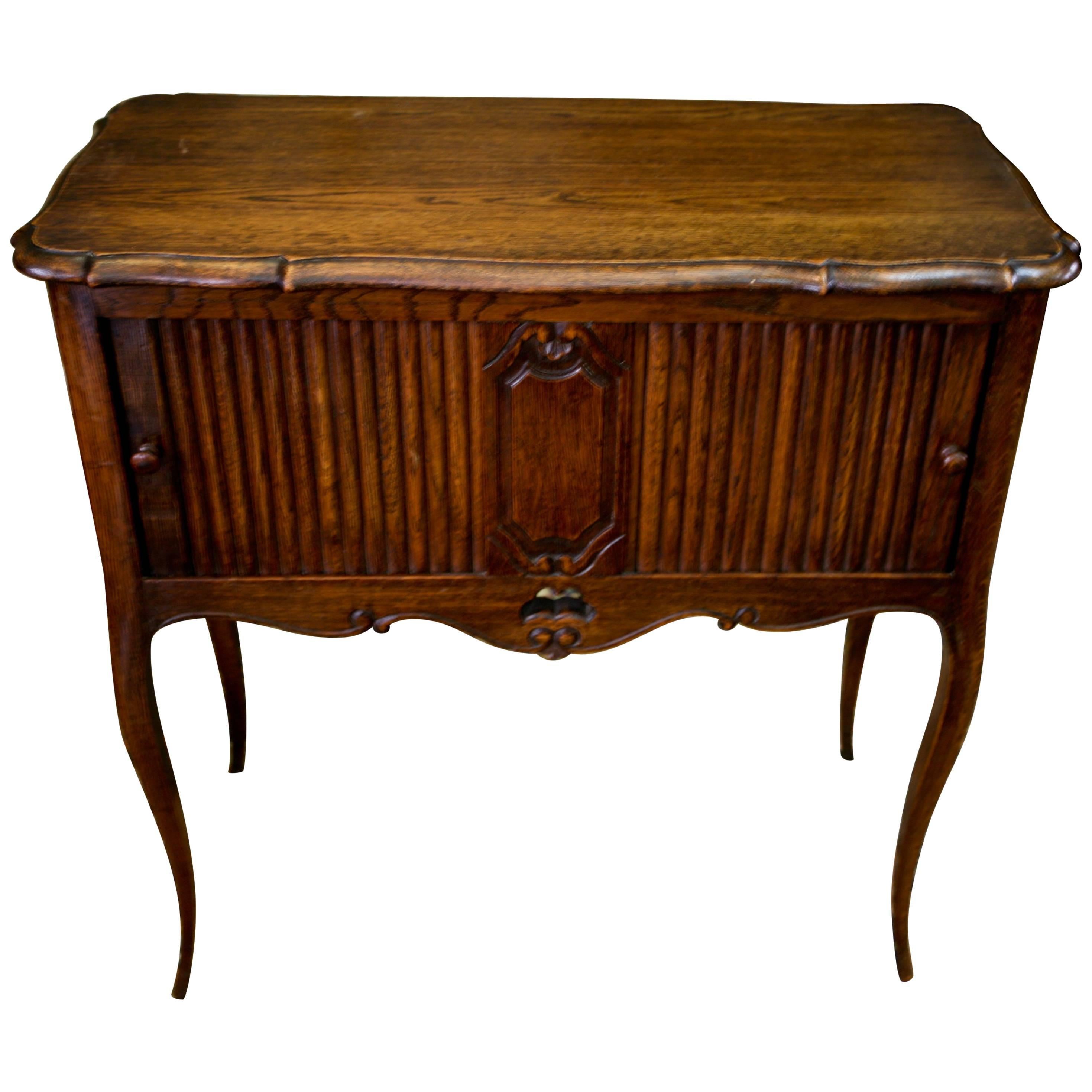 19th Century French Walnut Side Cabinet in Louis XVI Style For Sale