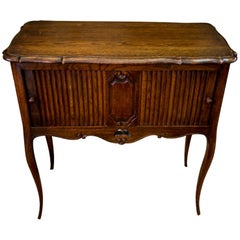 19th Century French Walnut Side Cabinet in Louis XVI Style