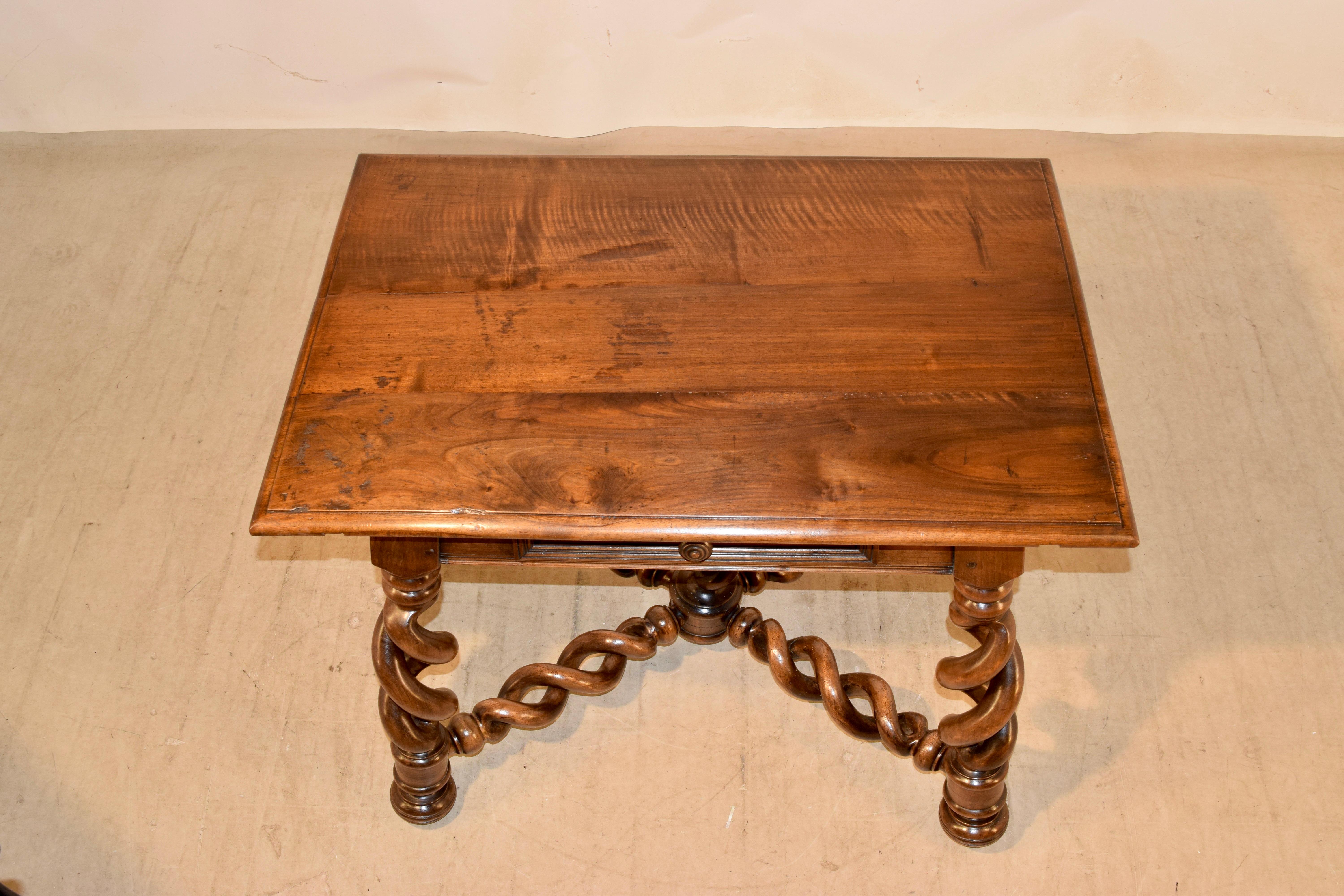 19th Century French Walnut Side Table For Sale 7