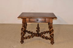 19th Century French Walnut Side Table