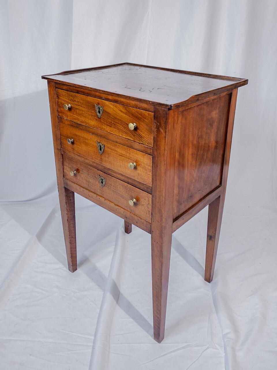 Louis XVI 19th Century French Walnut Side Table For Sale