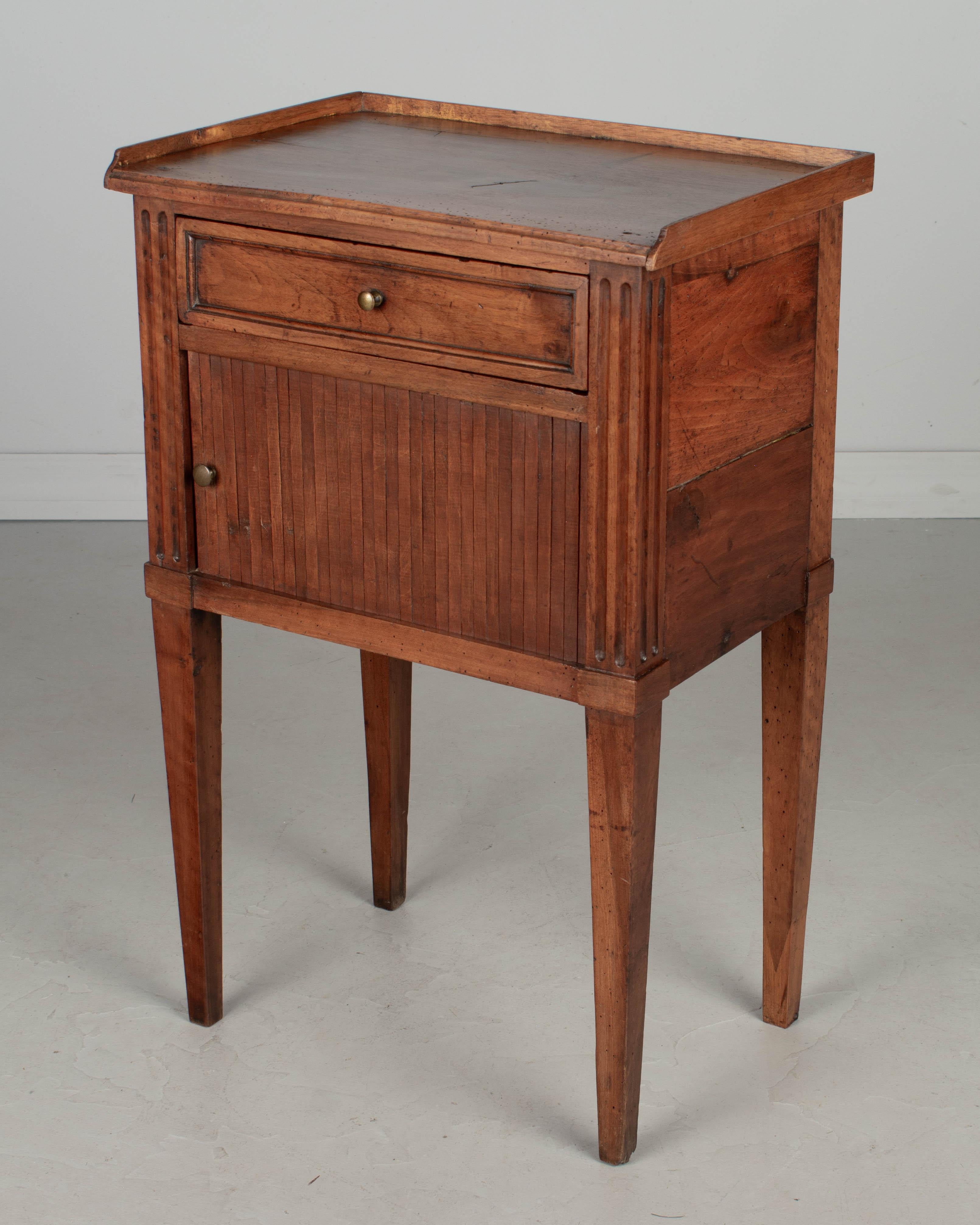 Country 19th Century French Walnut Side Table For Sale