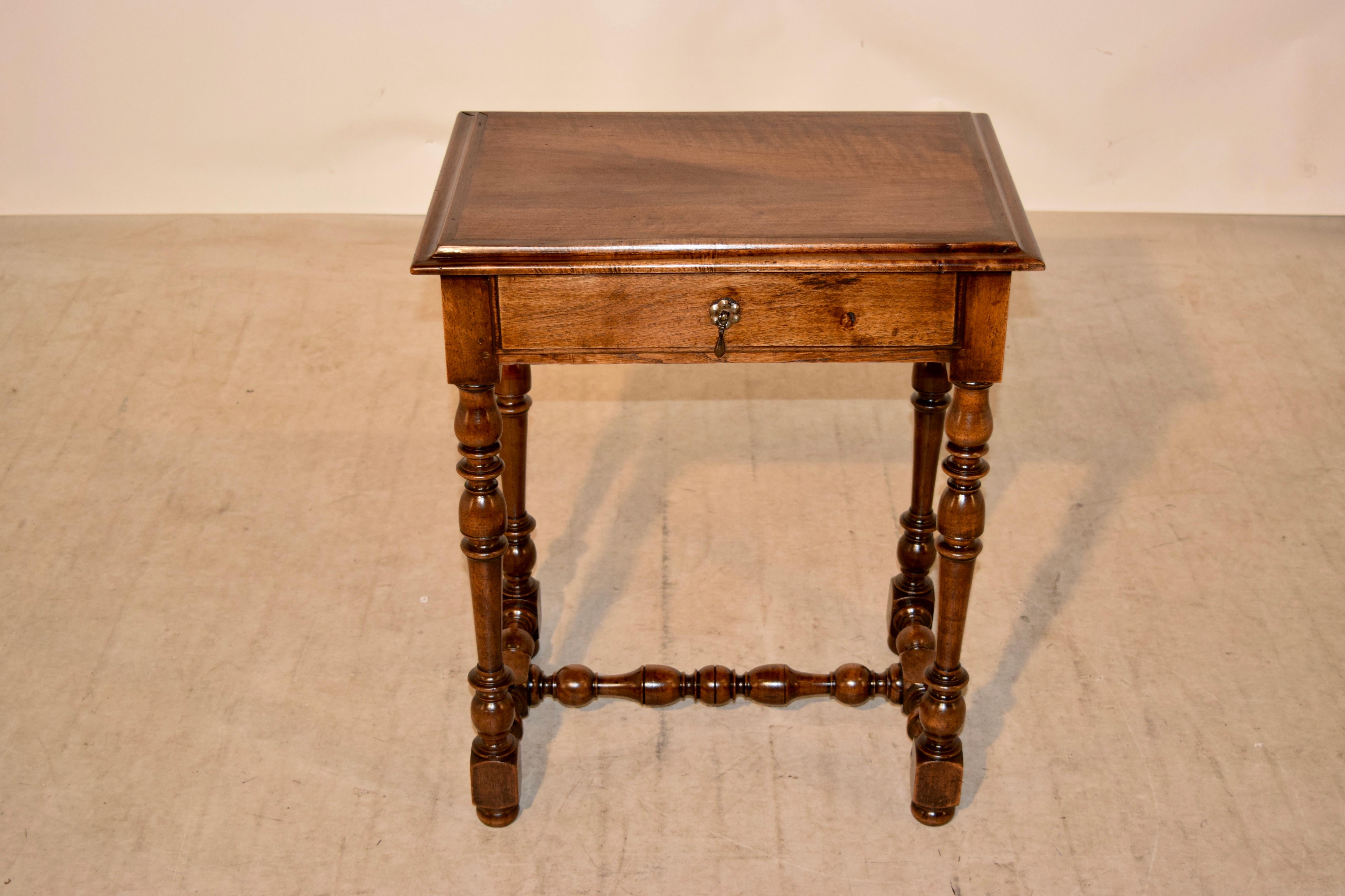 Louis XIII 19th Century French Walnut Side Table