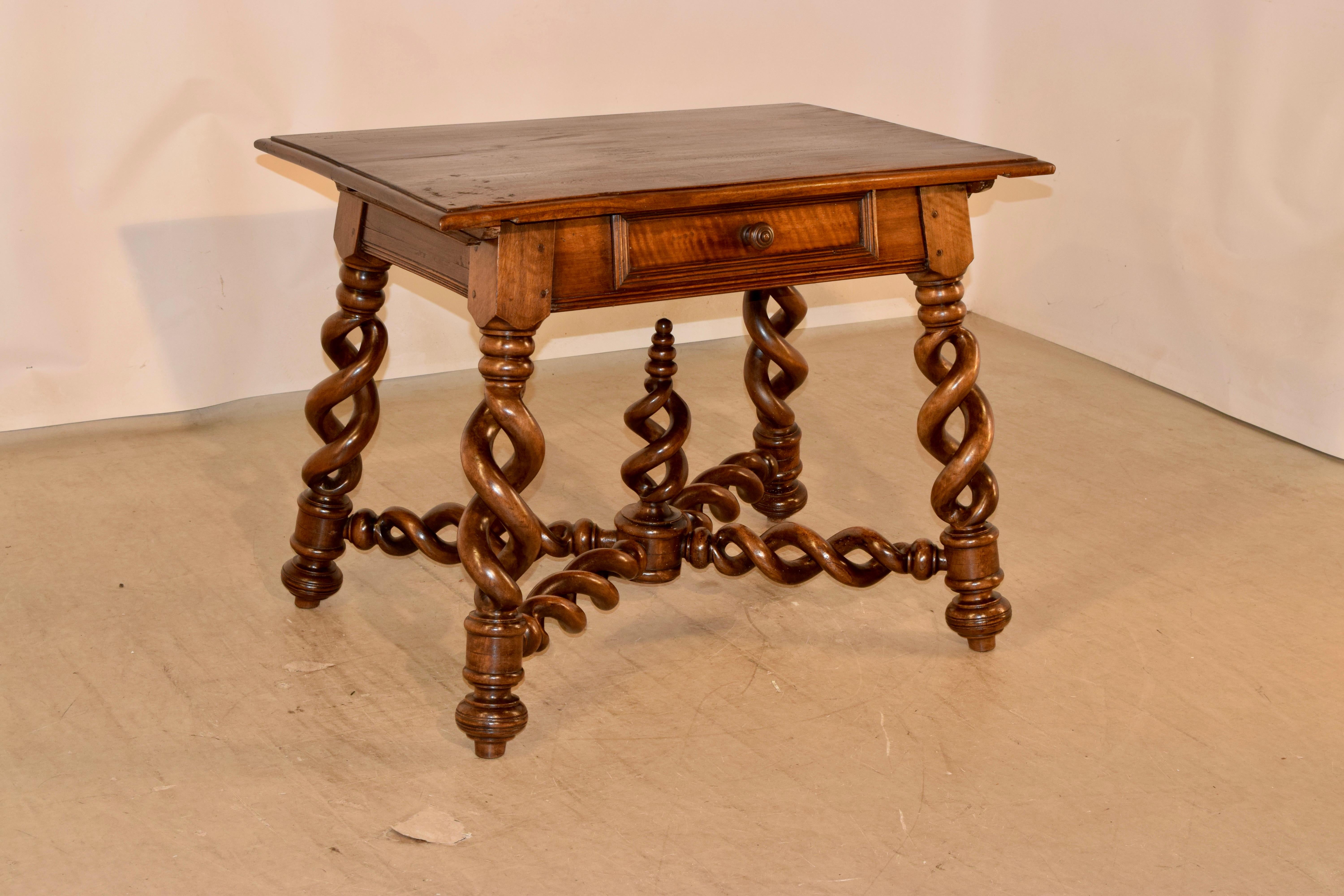 Louis Philippe 19th Century French Walnut Side Table For Sale