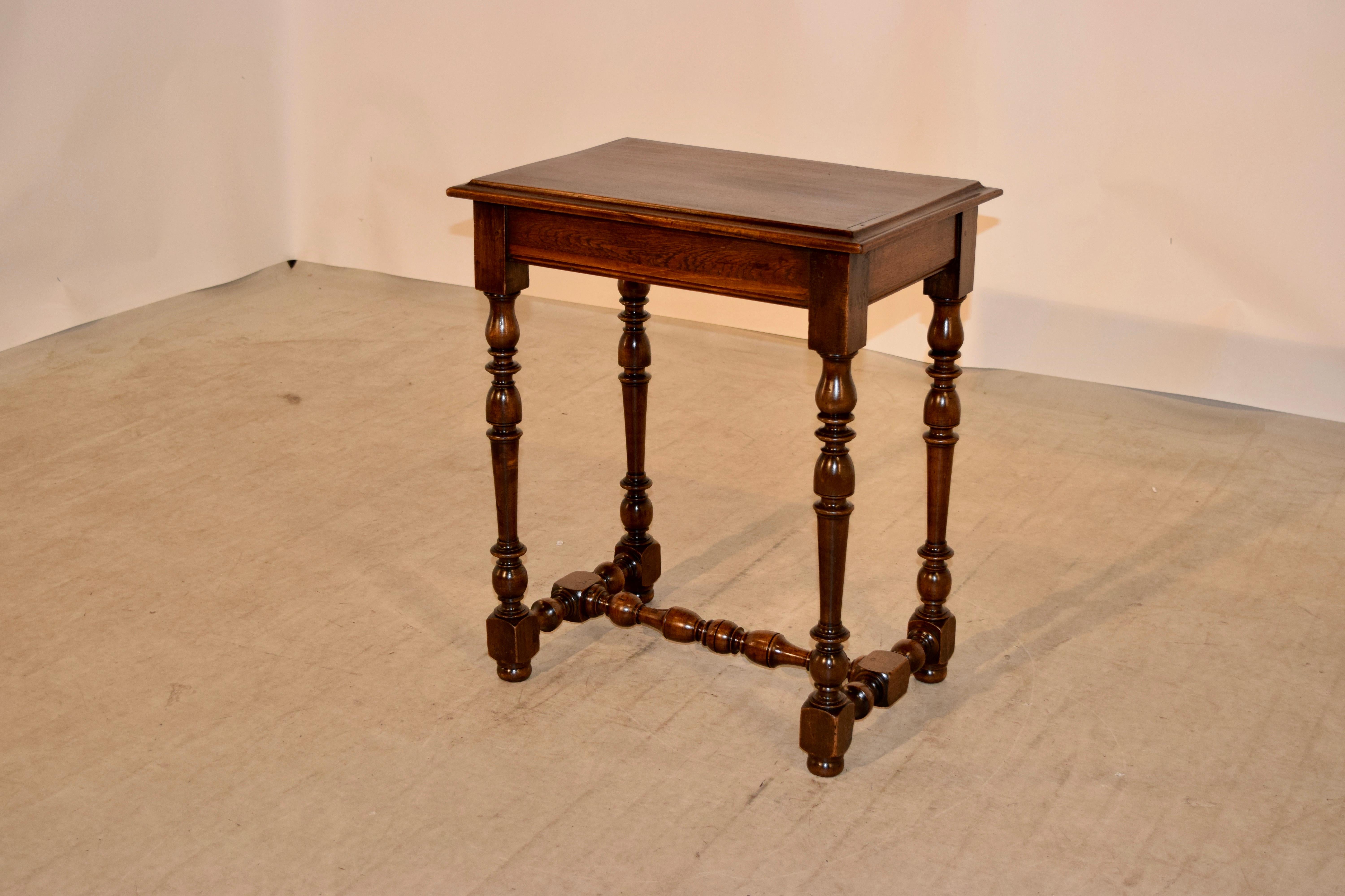 19th Century French Walnut Side Table In Good Condition In High Point, NC