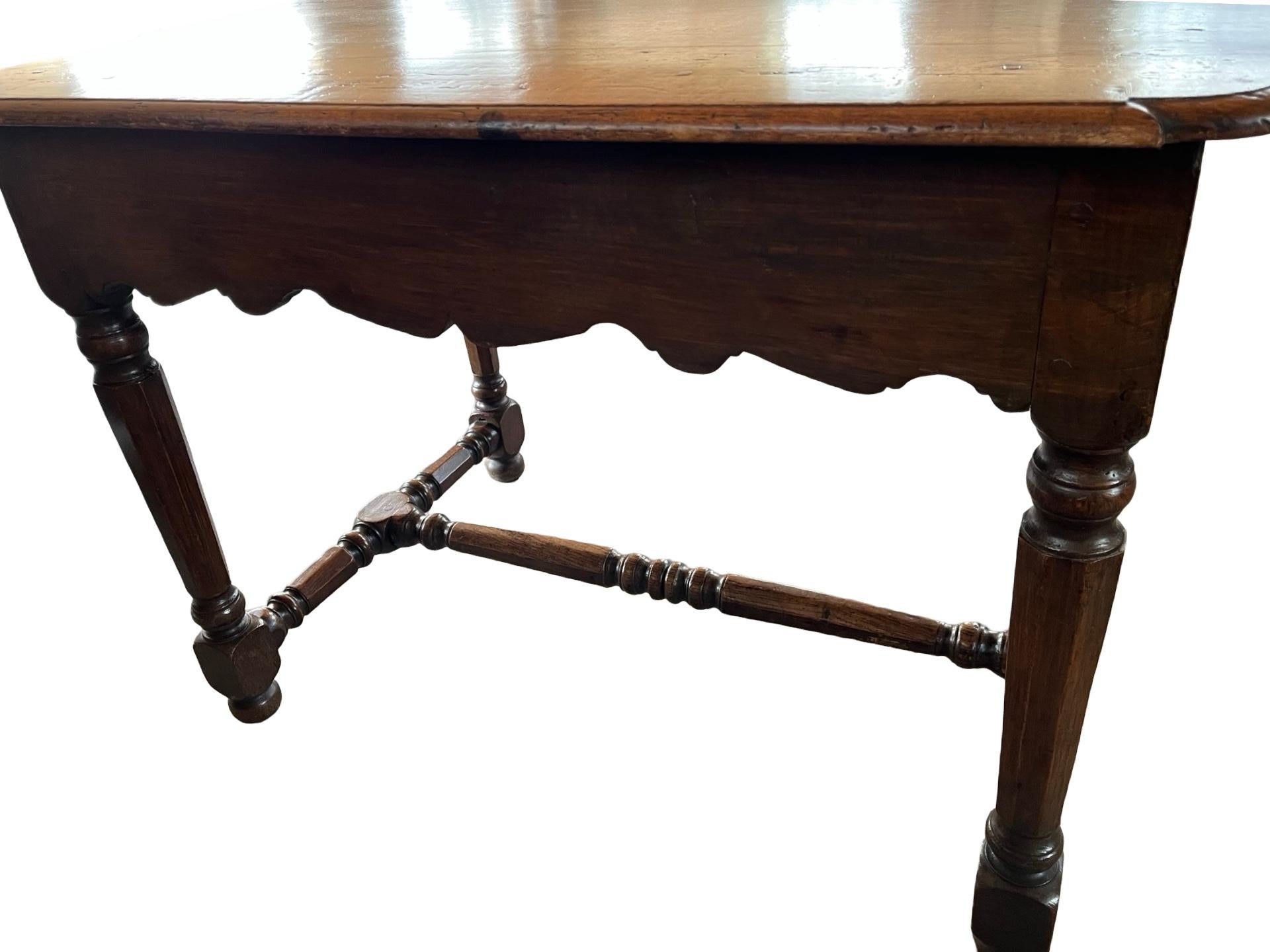 19th Century French Walnut Side Table For Sale 2