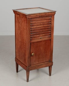 19th Century French Walnut Side Table with Marble Top, Circa 1850