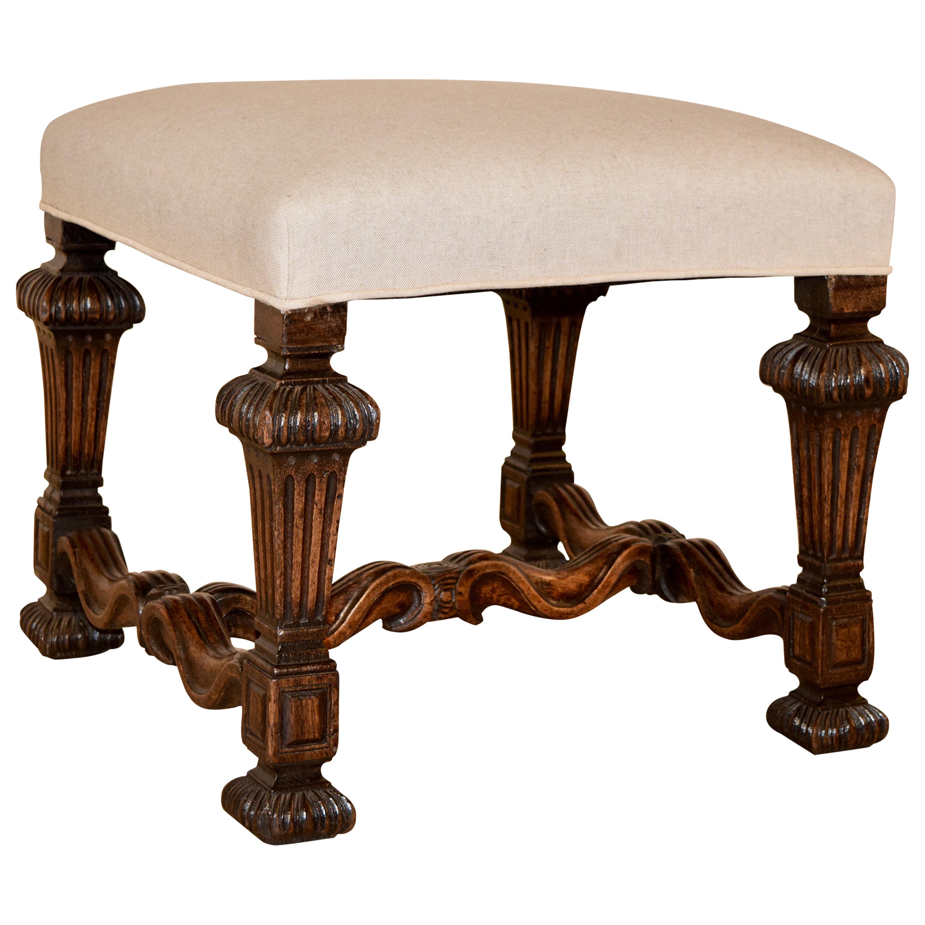 19th Century French Walnut Stool