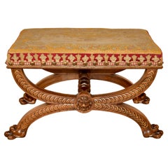 19th Century French Walnut Stool
