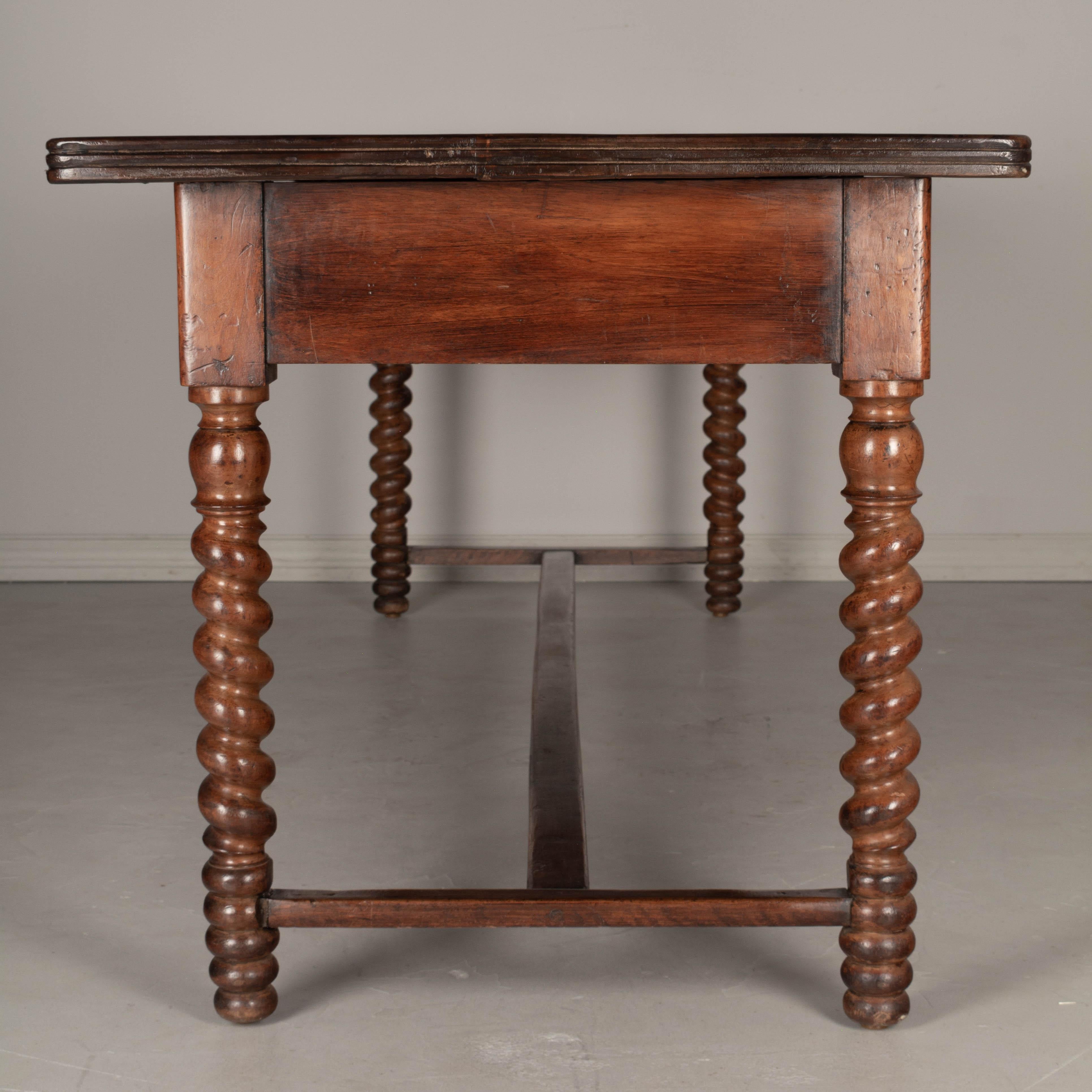 19th Century French Walnut Table de Drapier or Center Table 1