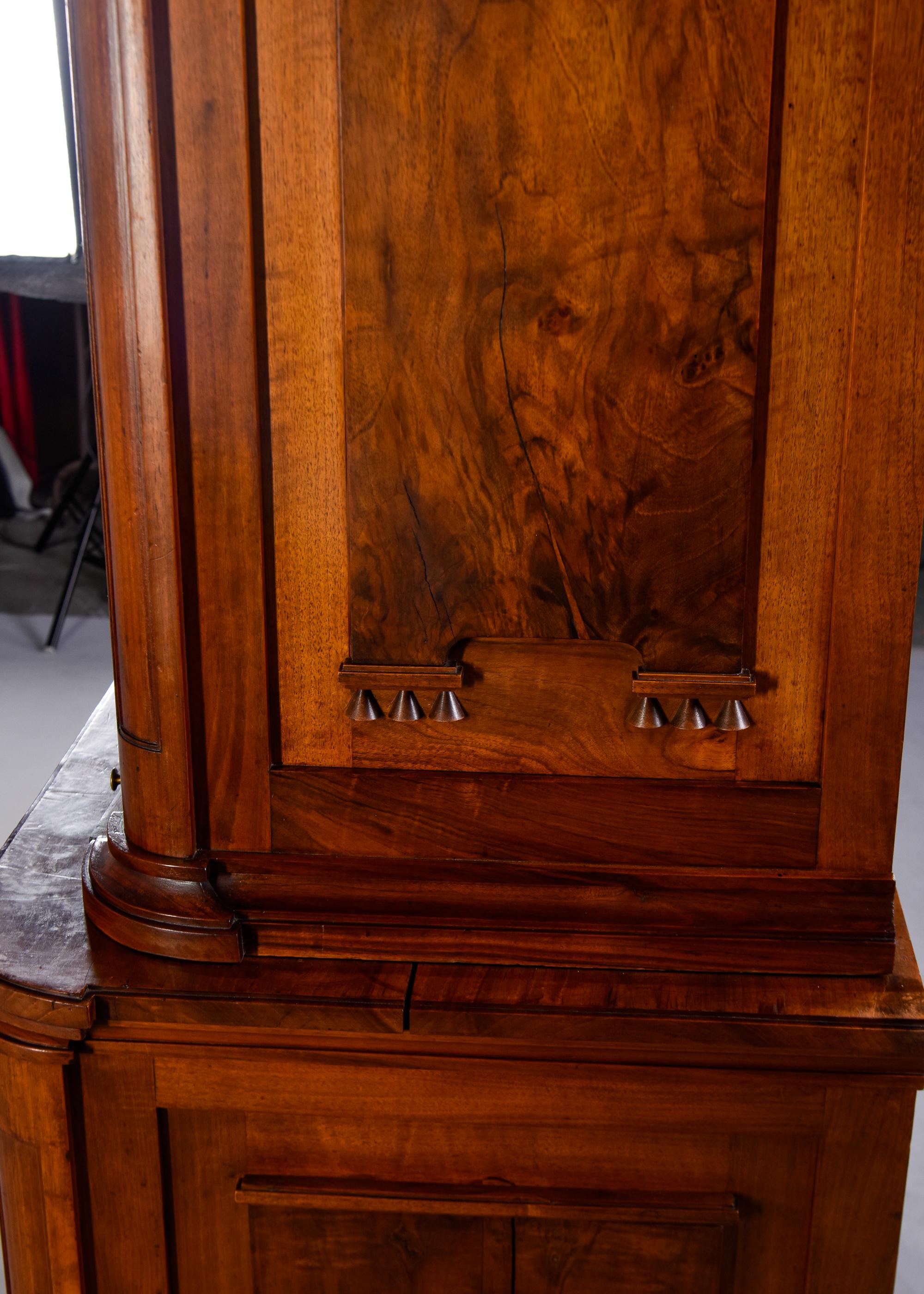 19th Century French Walnut Two Piece Cupboard For Sale 10