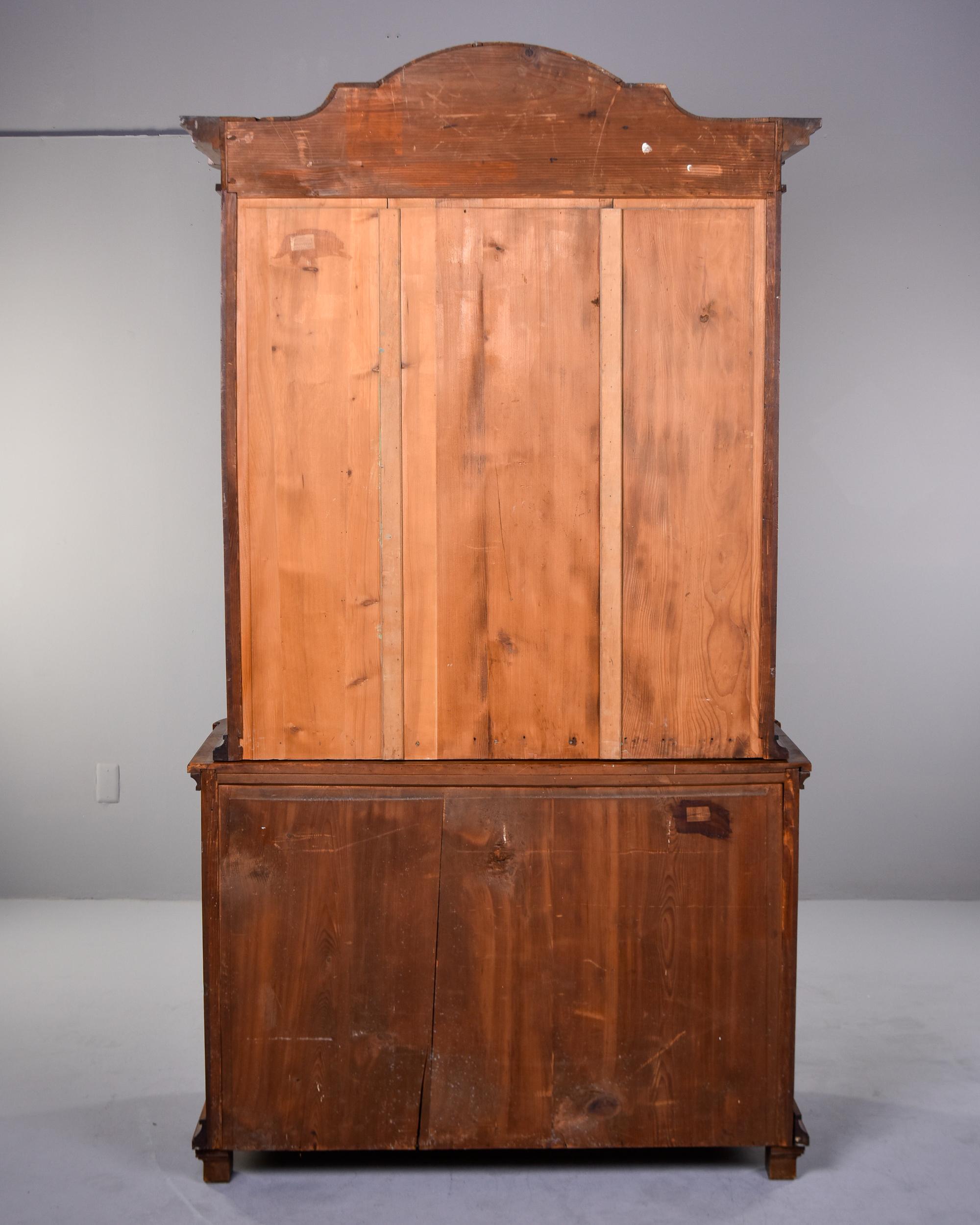 19th Century French Walnut Two Piece Cupboard For Sale 4