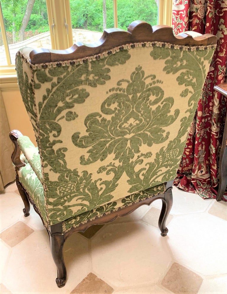 19th Century French Walnut and Upholstered Armchair For Sale at 1stDibs