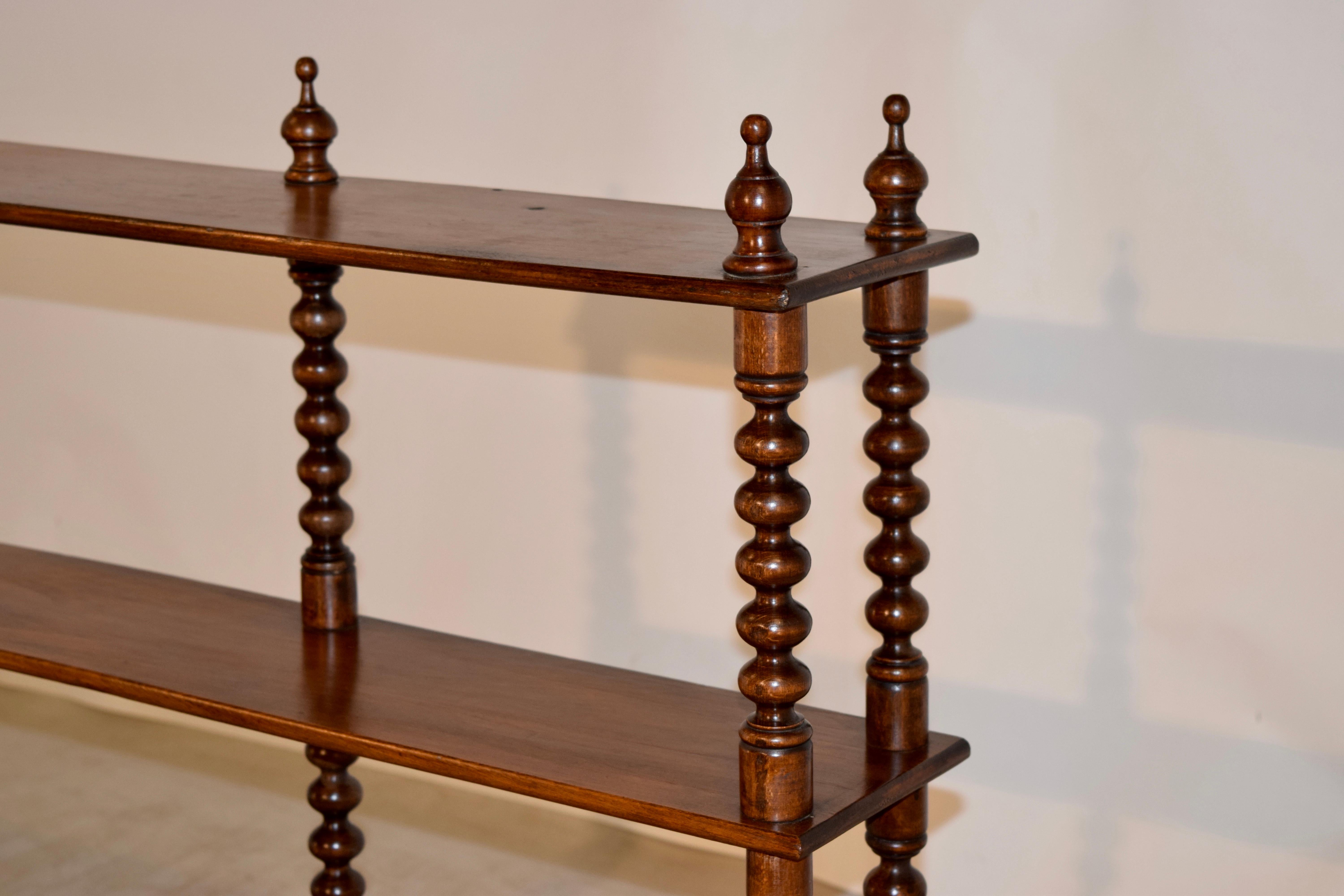 19th Century French Walnut Wall Shelf In Good Condition In High Point, NC