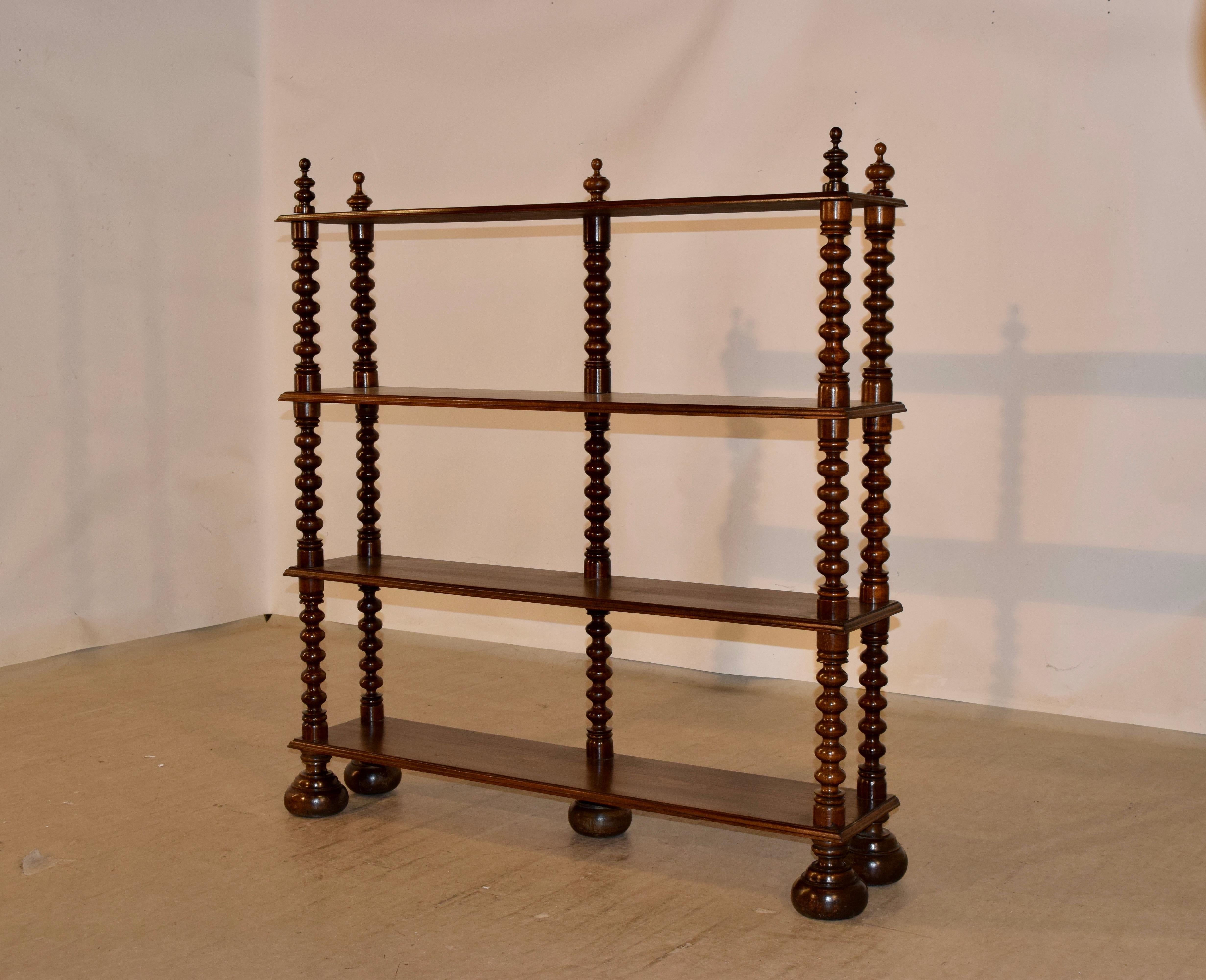 19th Century French Walnut Wall Shelf In Good Condition In High Point, NC