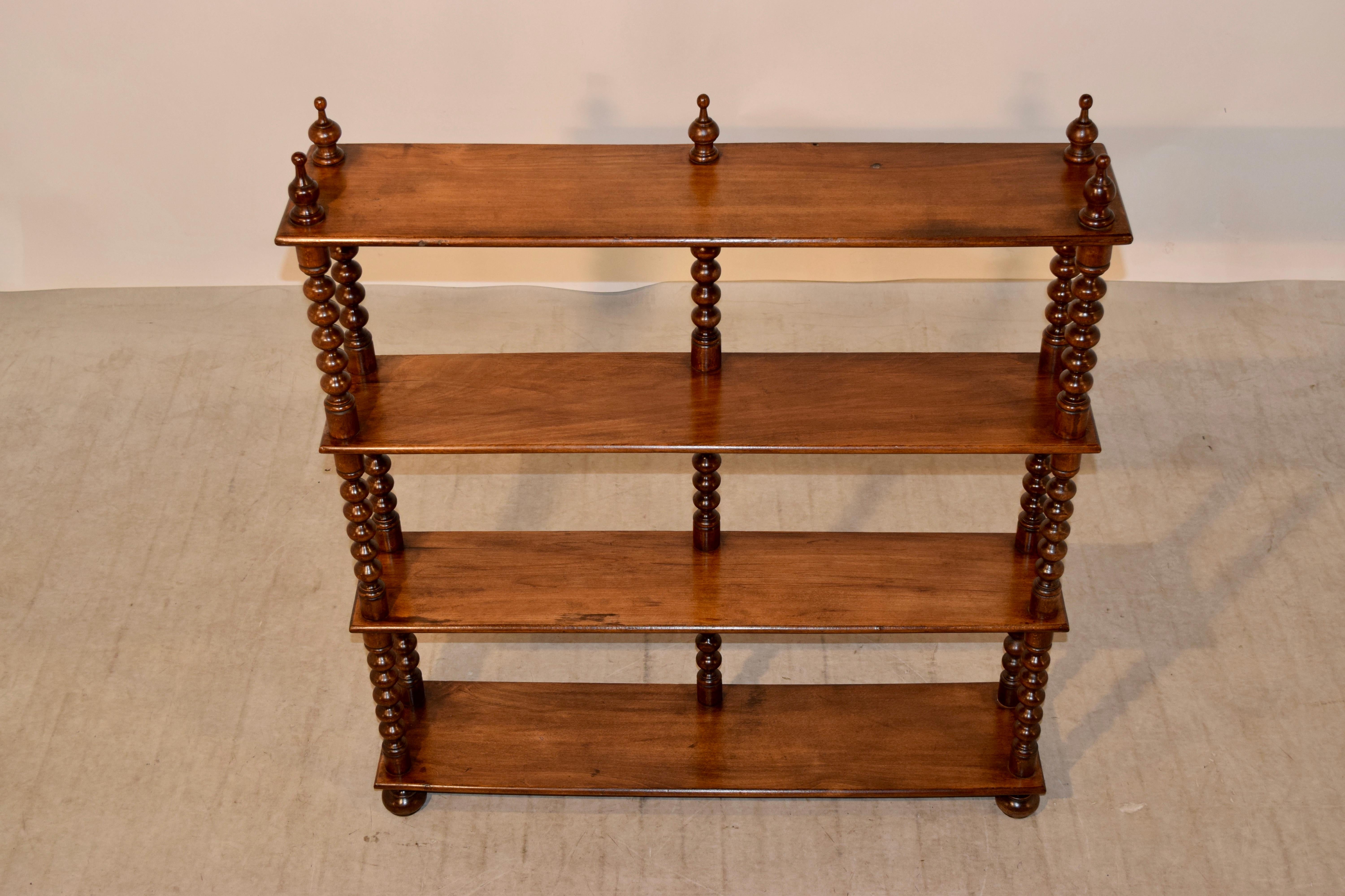 19th Century French Walnut Wall Shelf 1