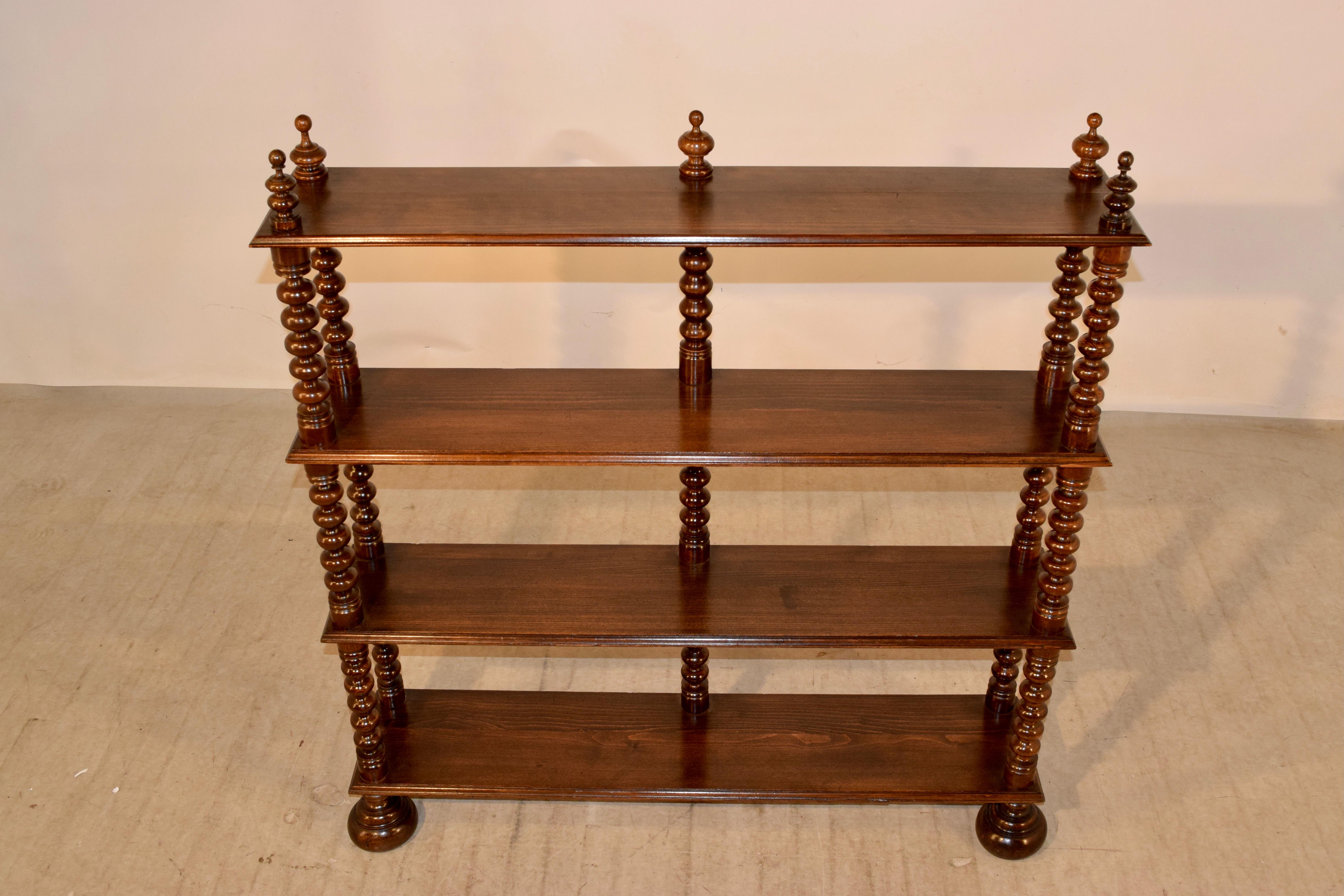 19th Century French Walnut Wall Shelf 1