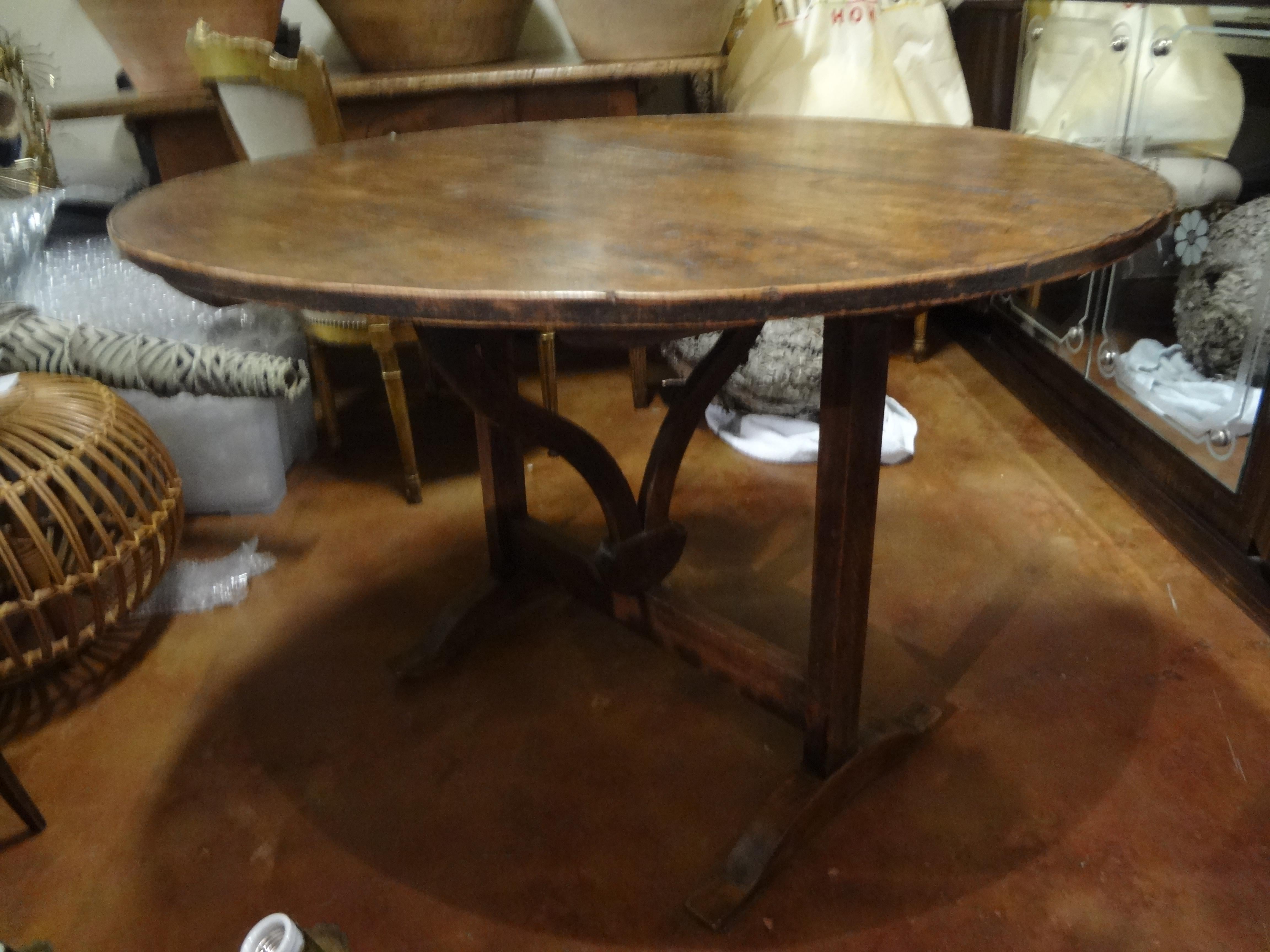 19th Century French Walnut Wine Tasting Table 7