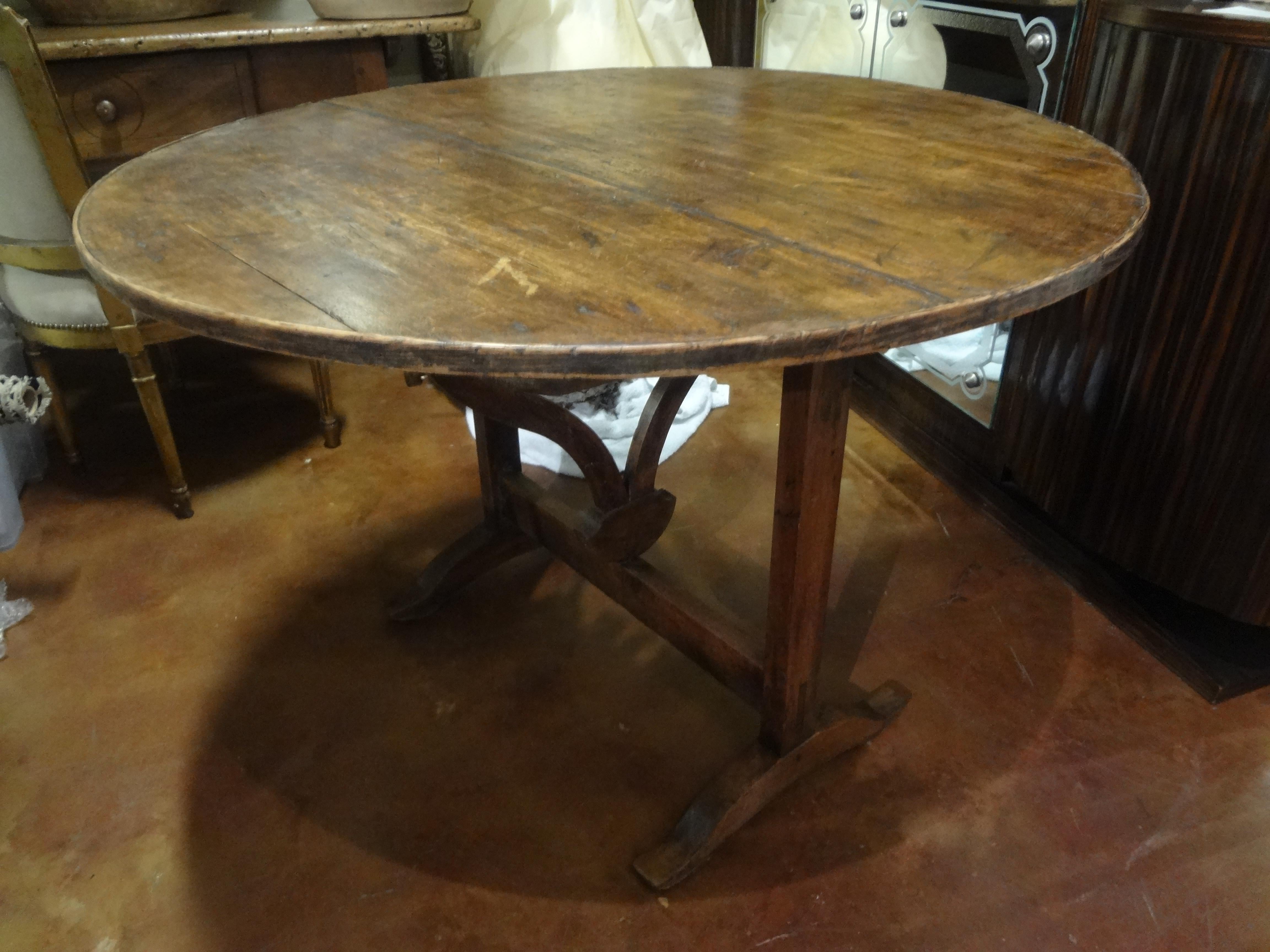 19th Century French Walnut Wine Tasting Table 10