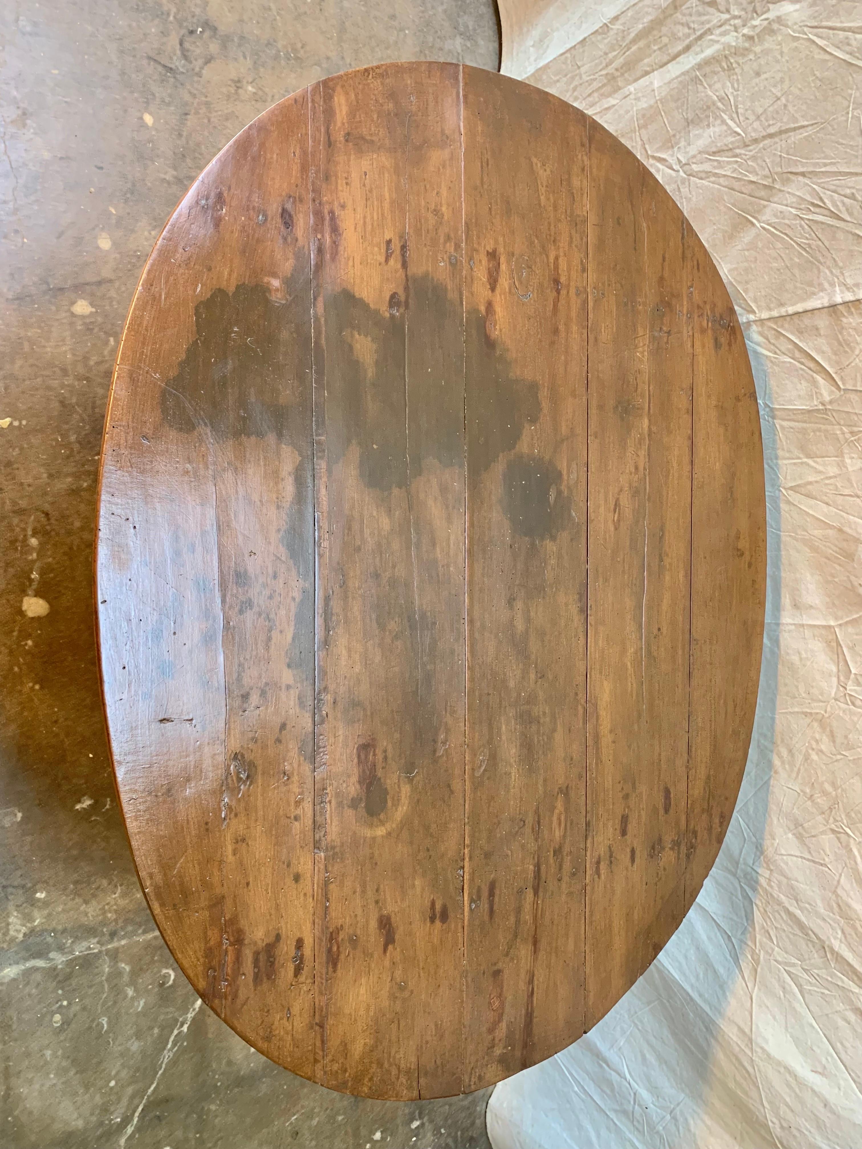 19th century French Walnut Wine Tasting Table For Sale 1