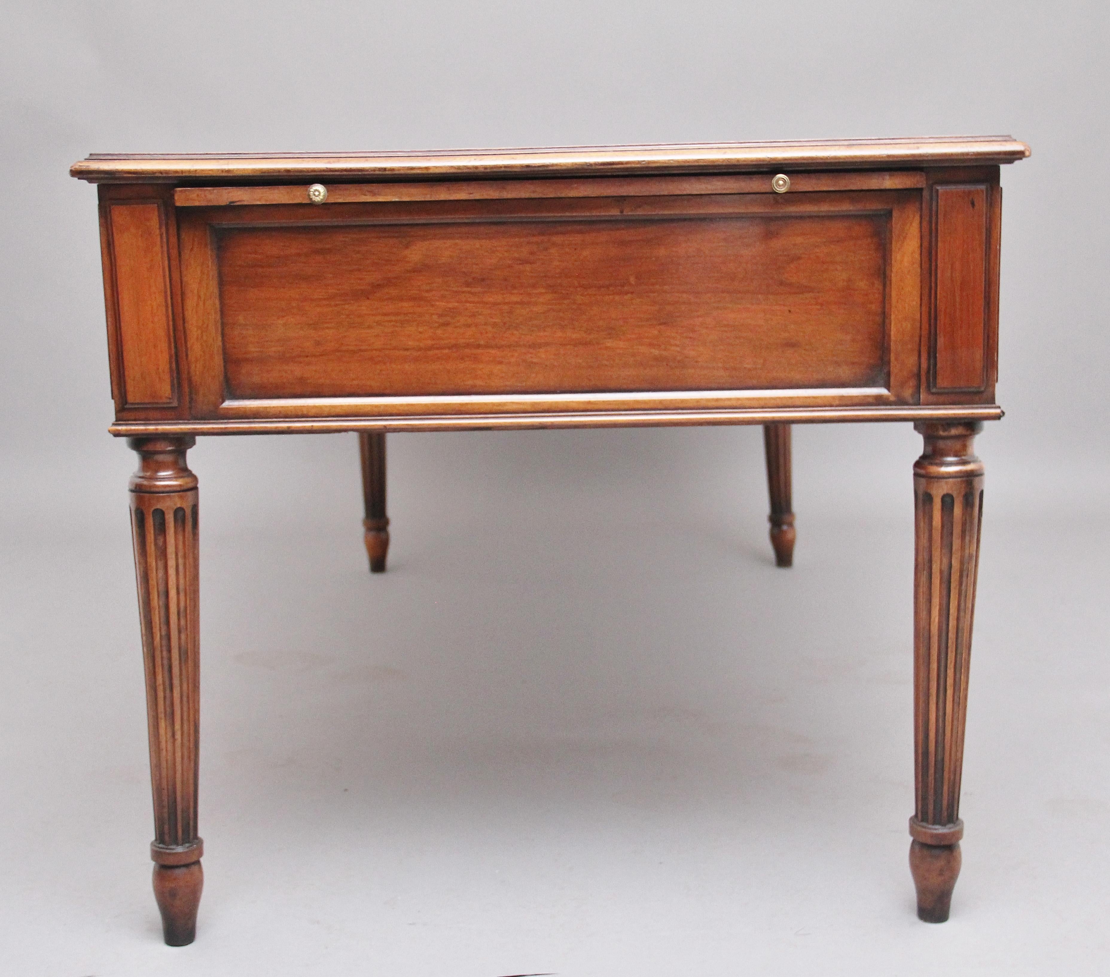 19th Century French Walnut Writing Table 2