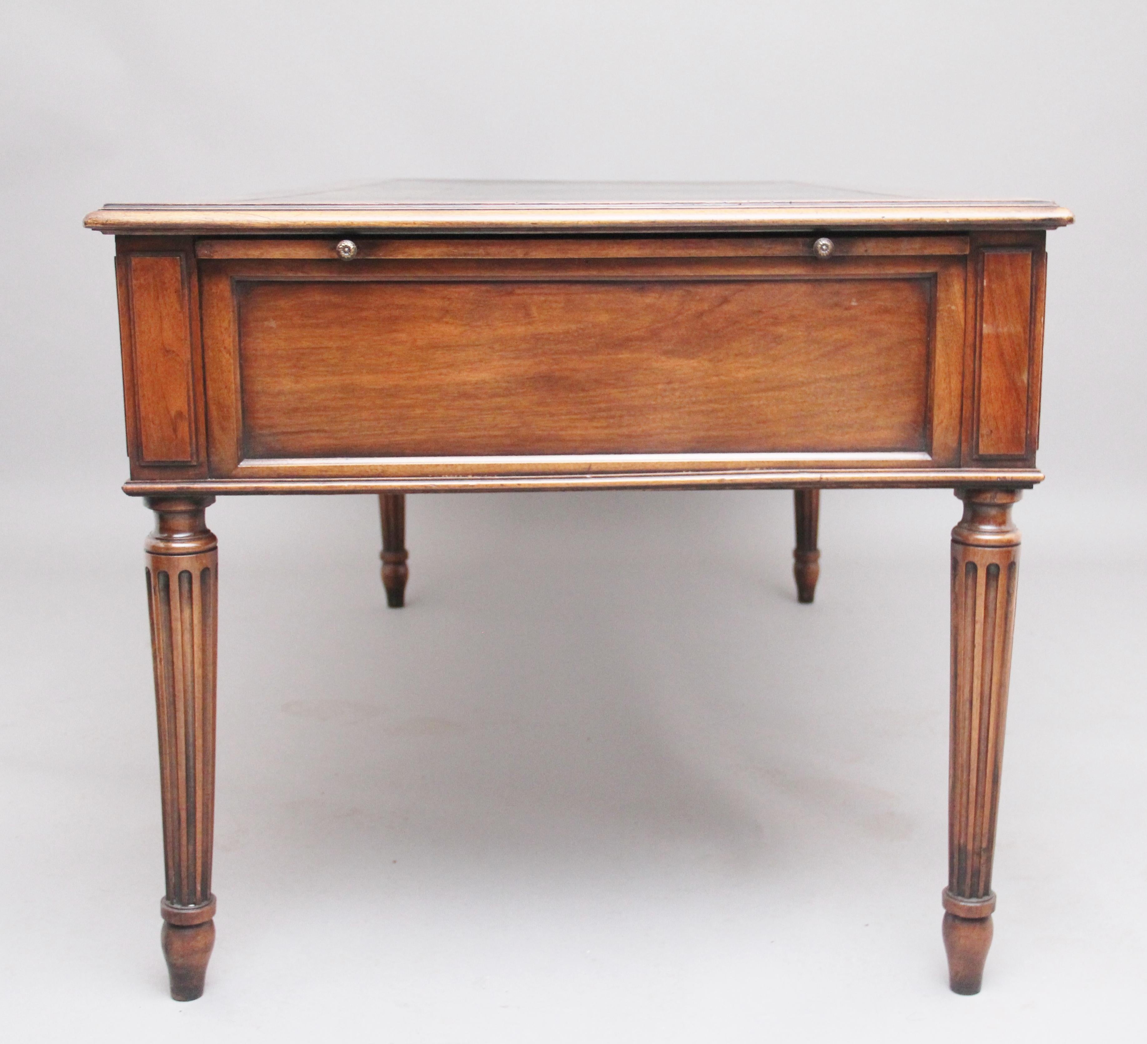 19th Century French Walnut Writing Table 4