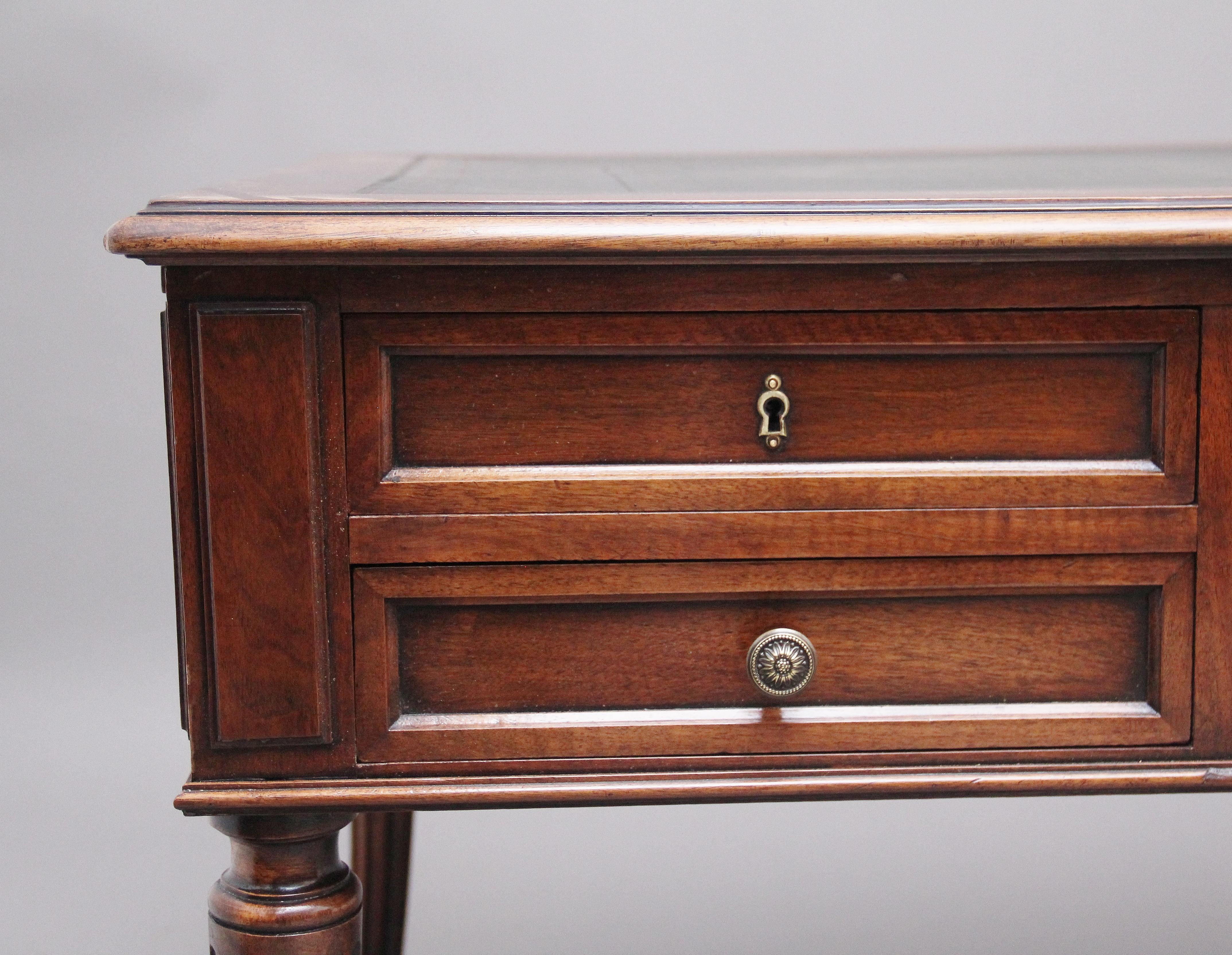 19th Century French Walnut Writing Table 5