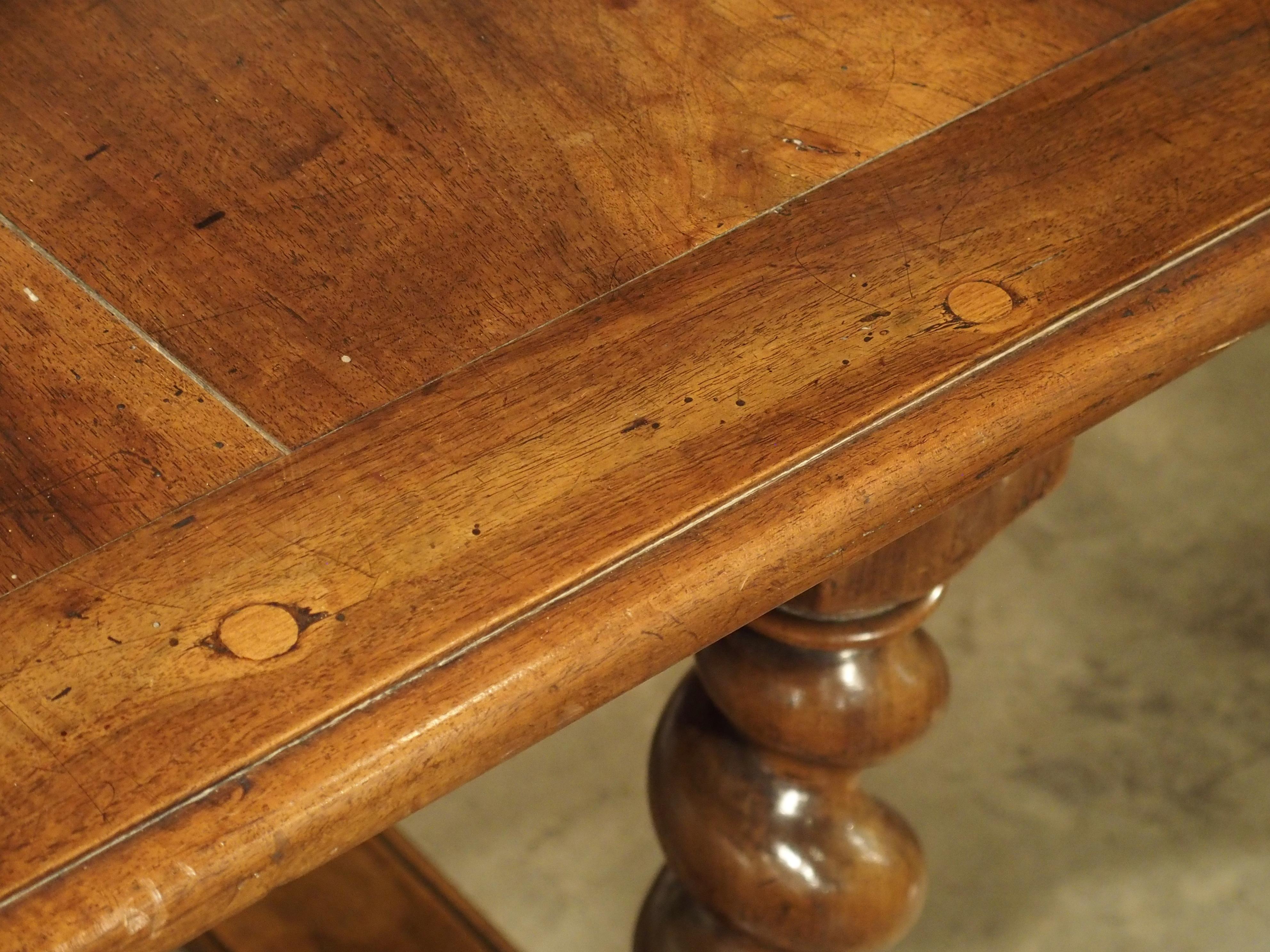 19th Century French Walnut Writing Table in the Louis XIII Style 10