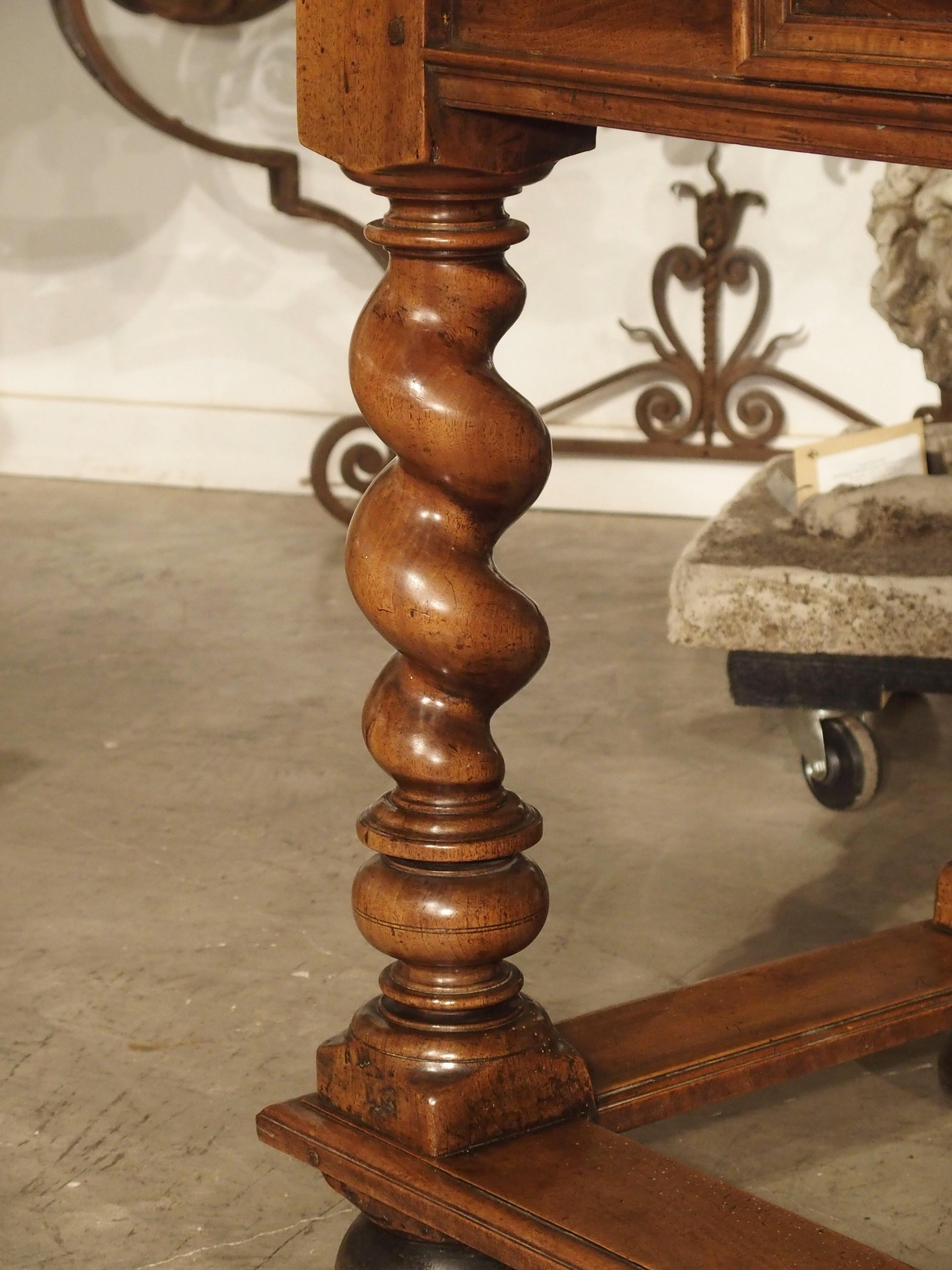 19th Century French Walnut Writing Table in the Louis XIII Style 2