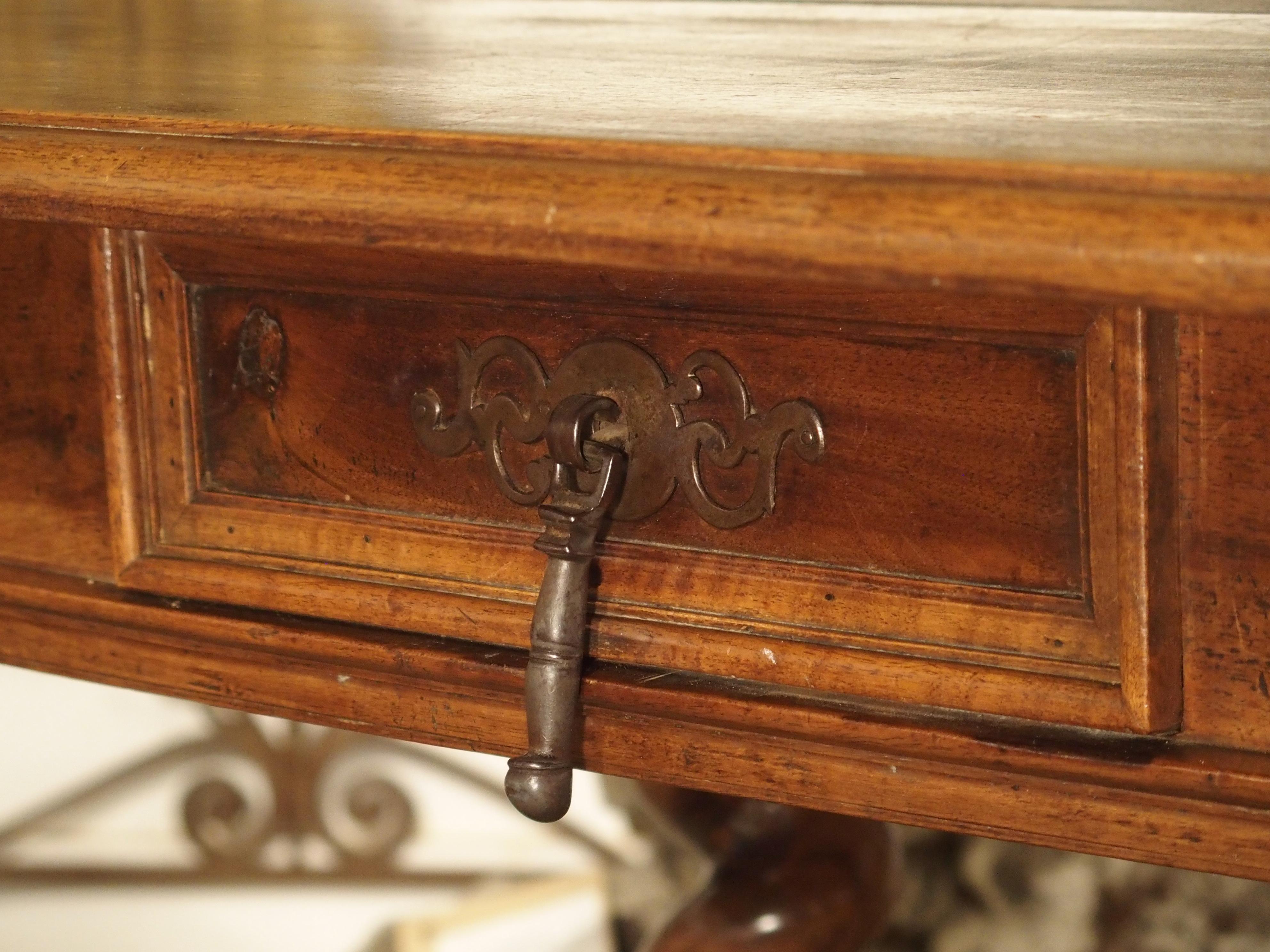 19th Century French Walnut Writing Table in the Louis XIII Style 3