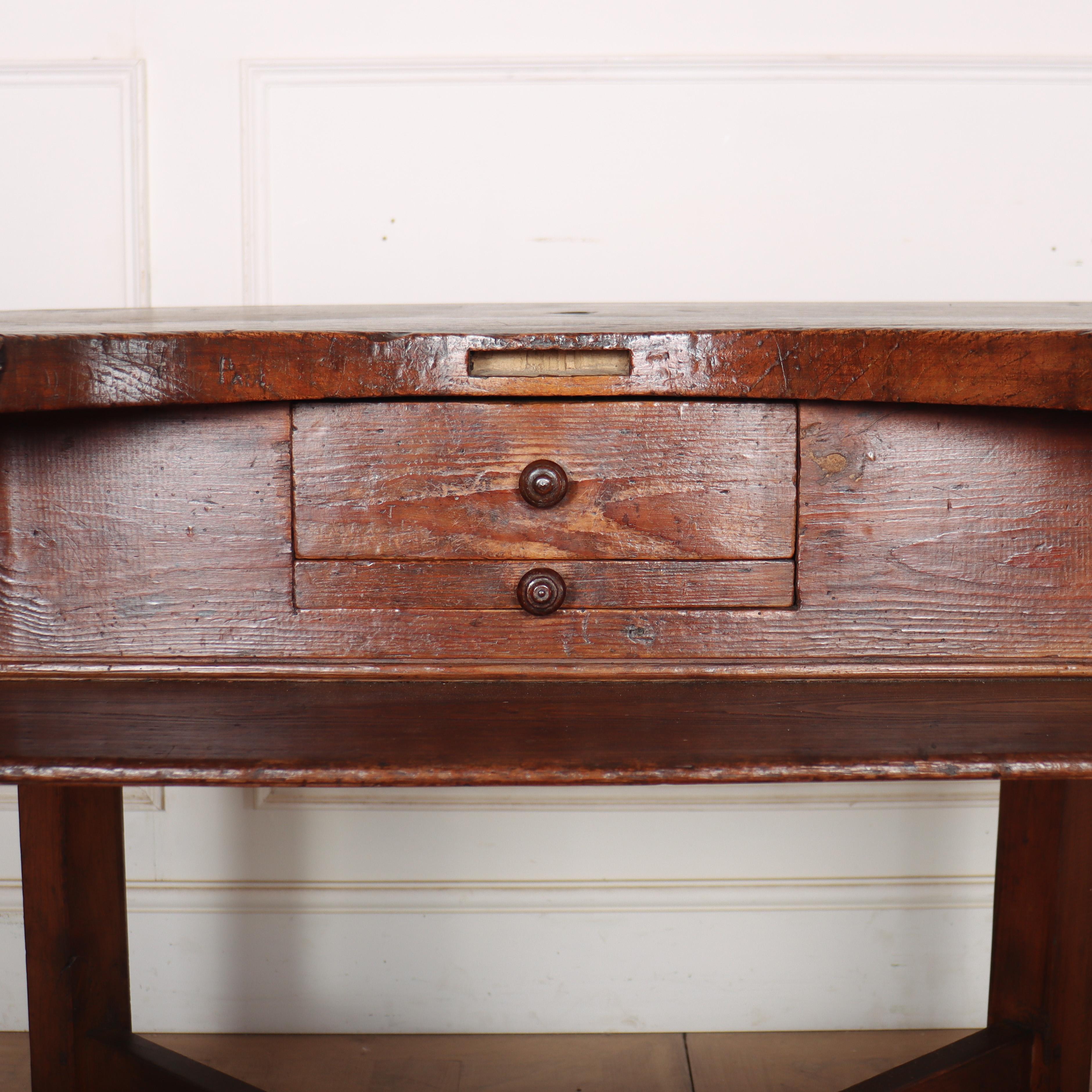 Elm 19th Century French Watch Makers Table For Sale