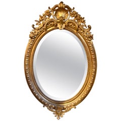 19th Century French Water Gilded Mirror