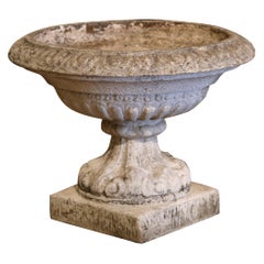 19th Century French Weathered Stone Outdoor Garden Planter Jardinière