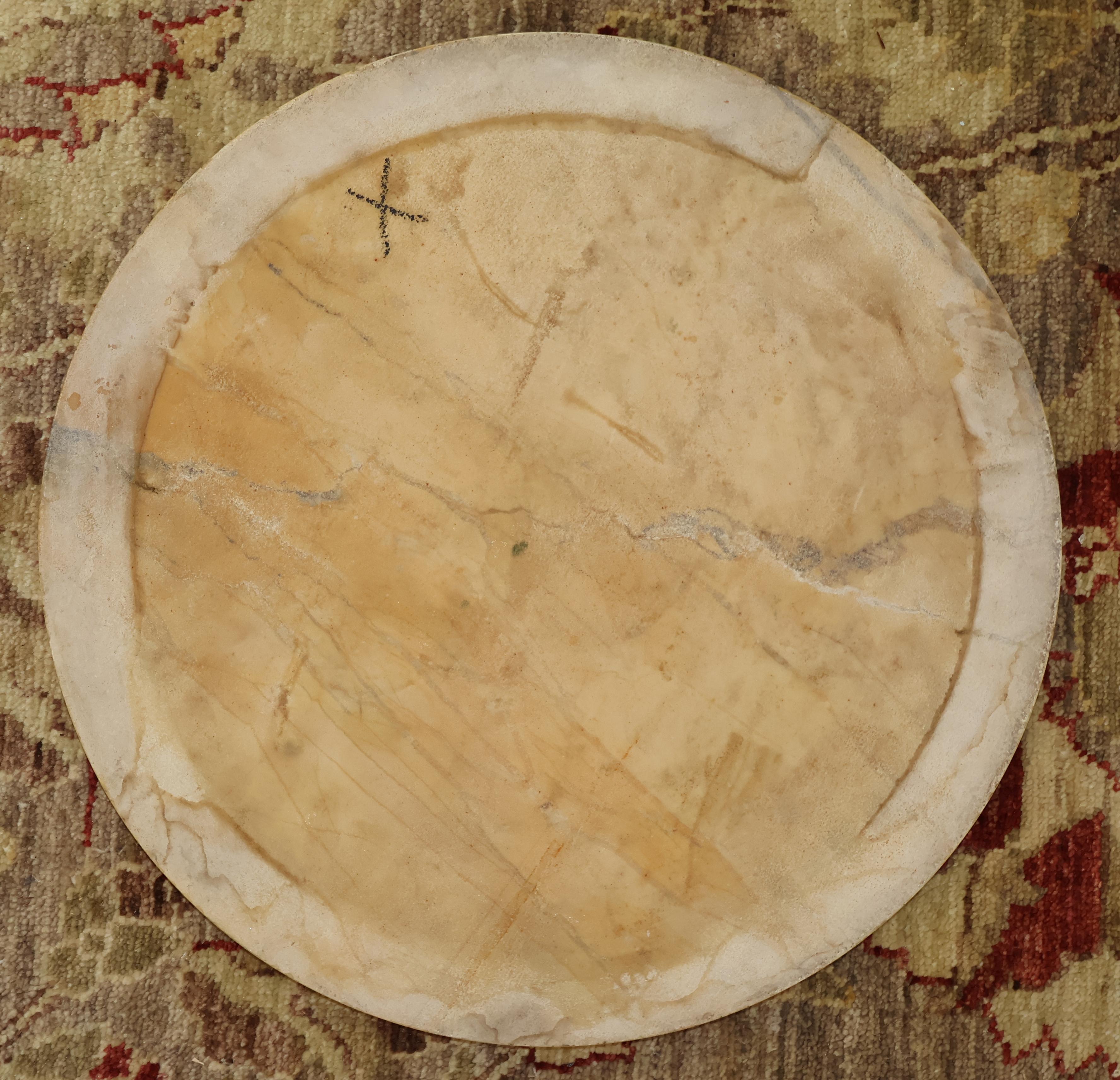 Table de guéridon à plateau de marbre de style Weisweiler du 19e siècle par Henry Dasson en vente 12