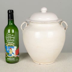 19th Century French White Glazed Confit Pot